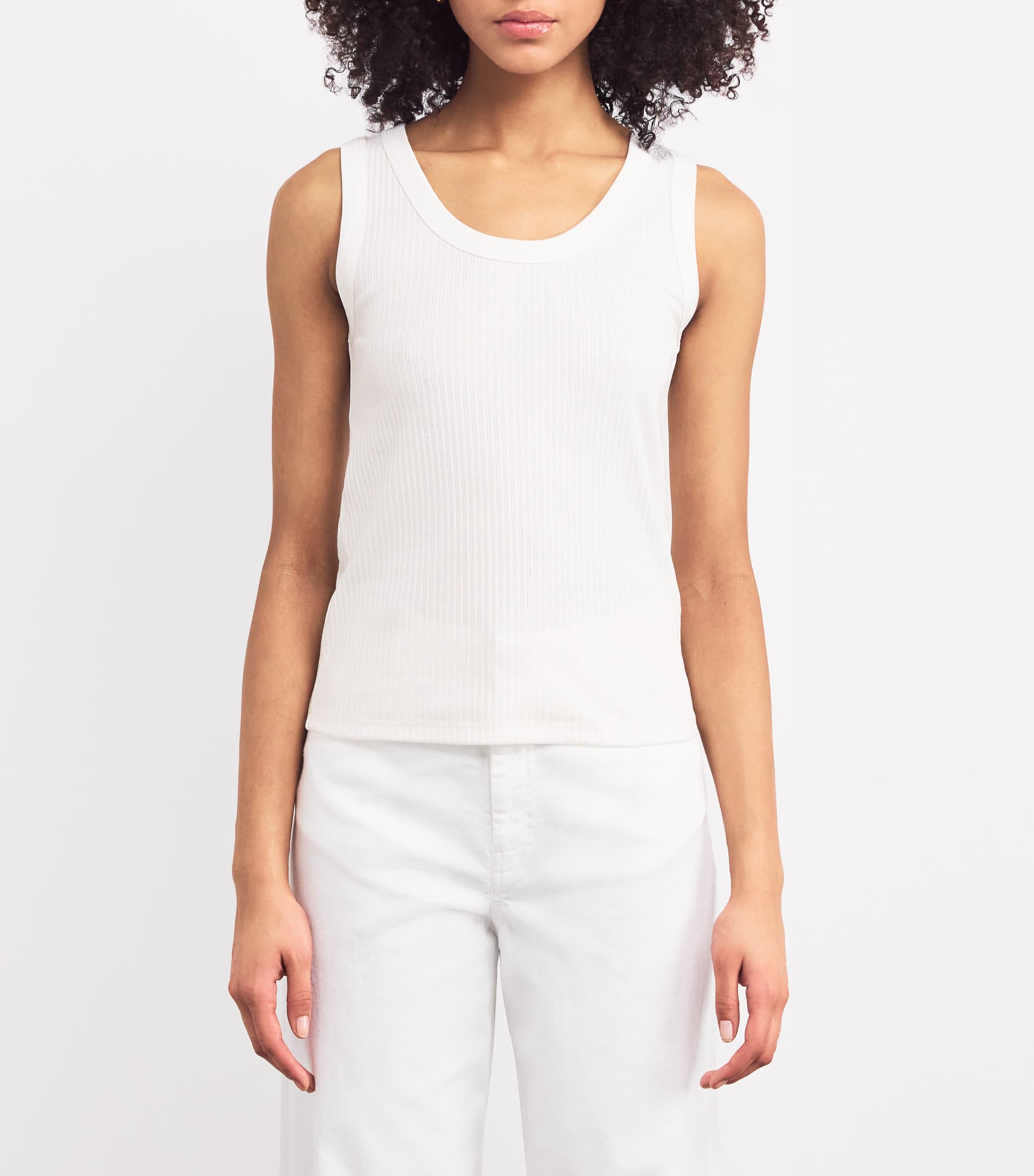 Organic Cotton Tank Top WHITE Image 3