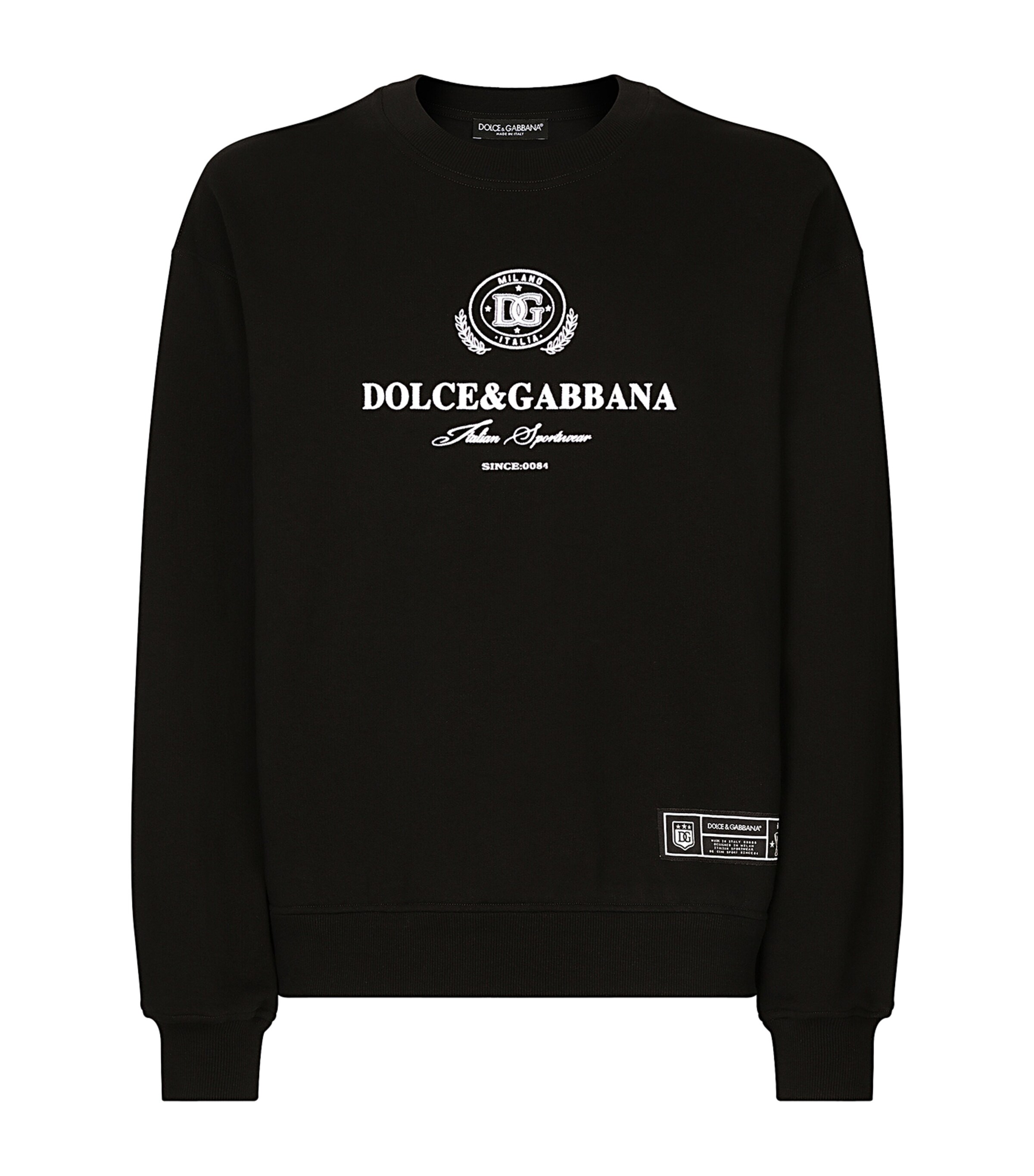 Dolce & Gabbana Italian Sportswear Sweatshirt In Black