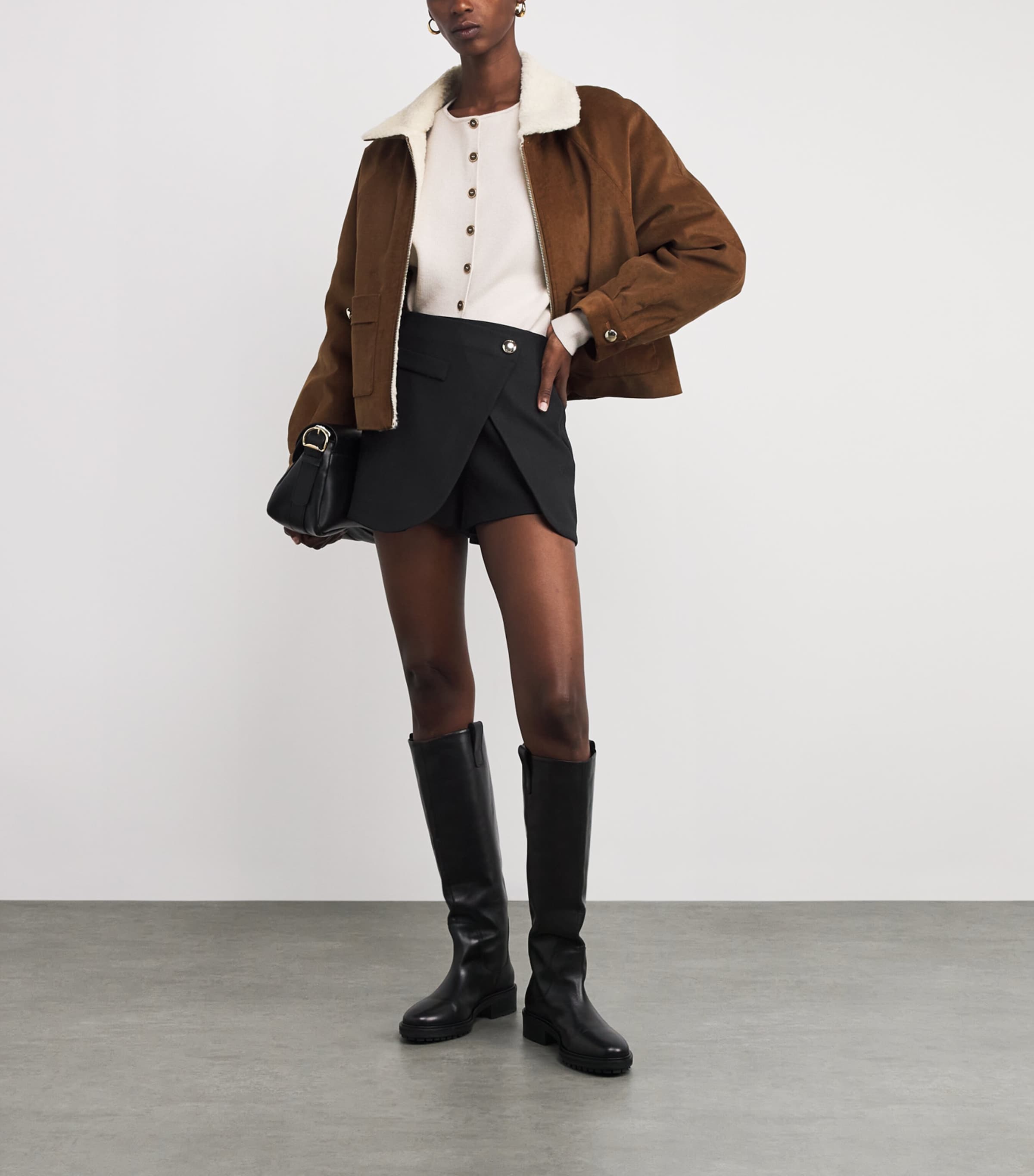 Asymmetric Tailored Skort BLACK Image 2