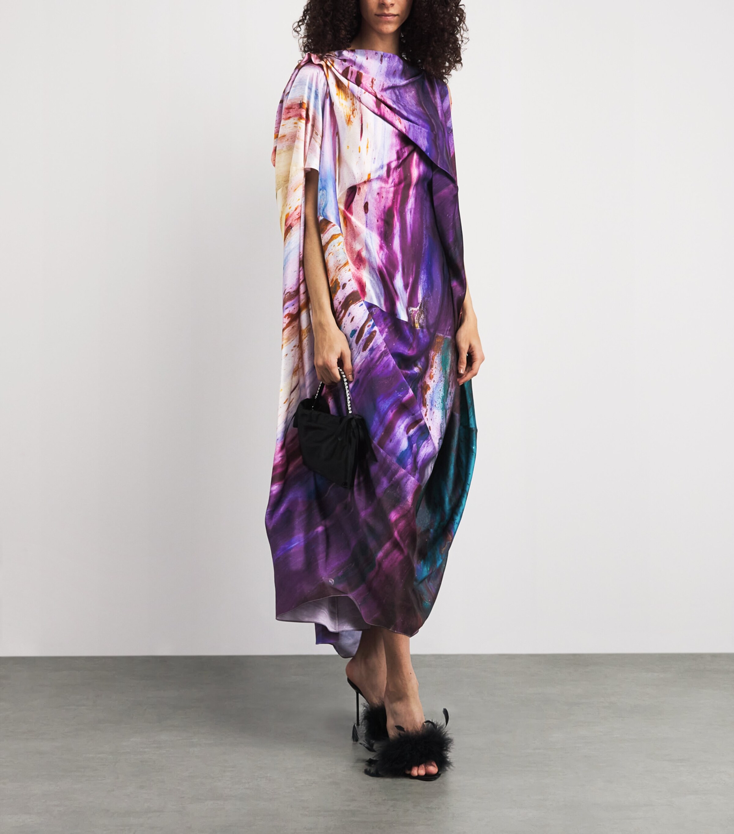 Roksanda Womens Silk Robina Kaftan Maxi Dress Brush Multi Image 2