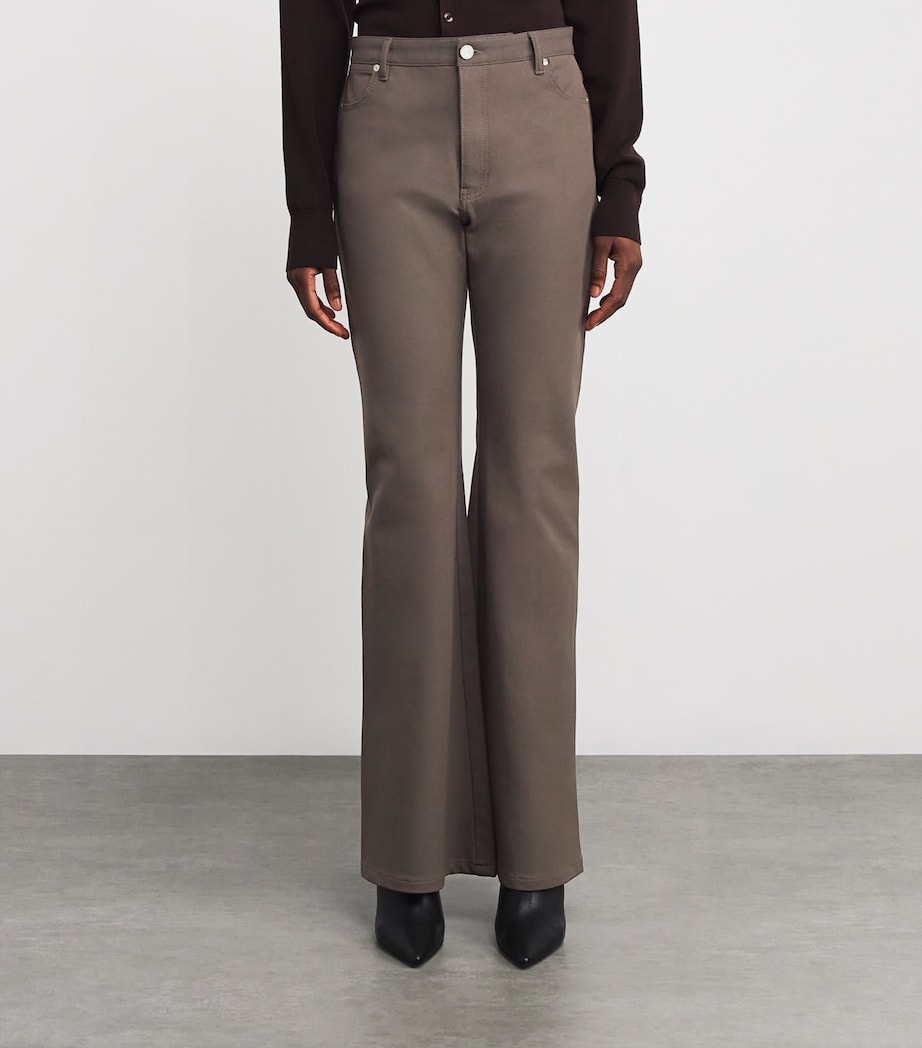 Stretch-Gabardine Bond Trousers MUSHROOM Image 3