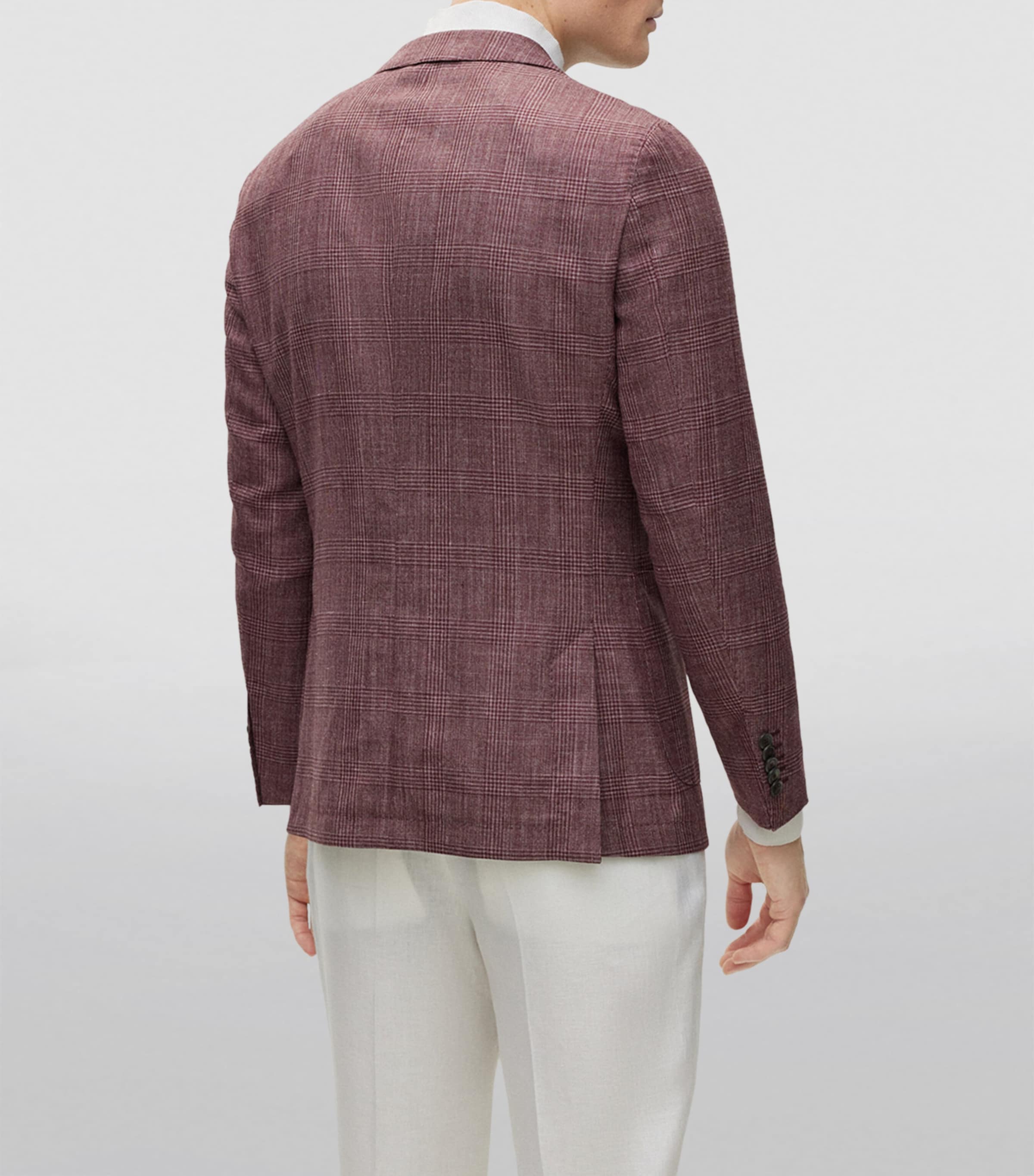 Wool-Silk Check Jacket 601 Image 4