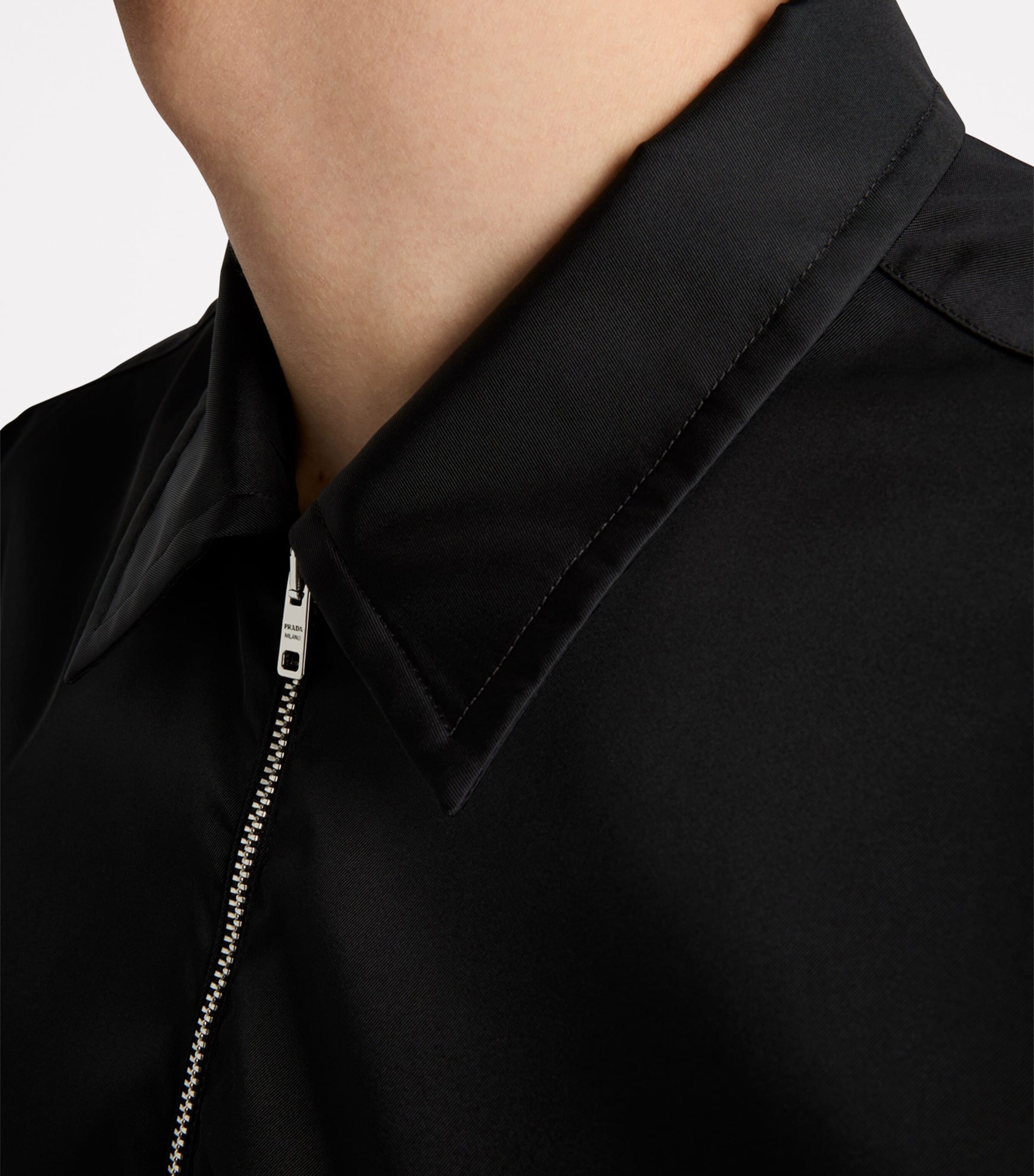 Re-Nylon Zip-Up Oversized Shirt F0002 Image 2