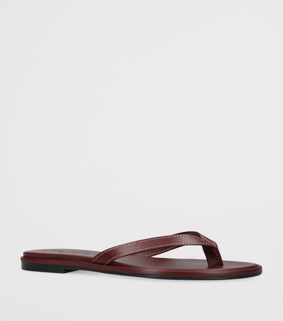 Leather Melody Slides WINE Image 3