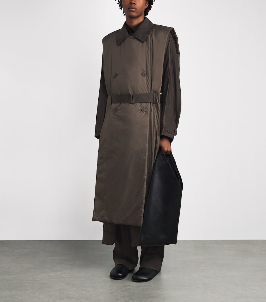 Detachable Liner Switch Trench Coat 65-KHAKI Image 2