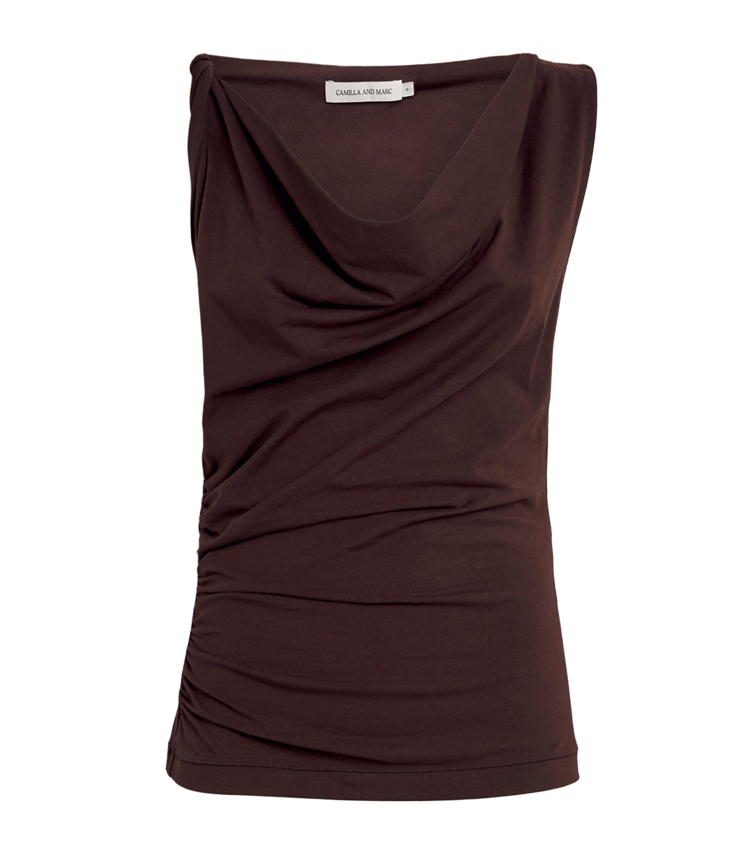 Stretch-Cotton Mara Top D80CHESTNUT Image 1