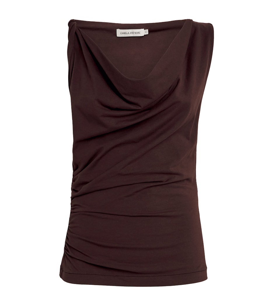 Stretch-Cotton Mara Top D80CHESTNUT Image 1