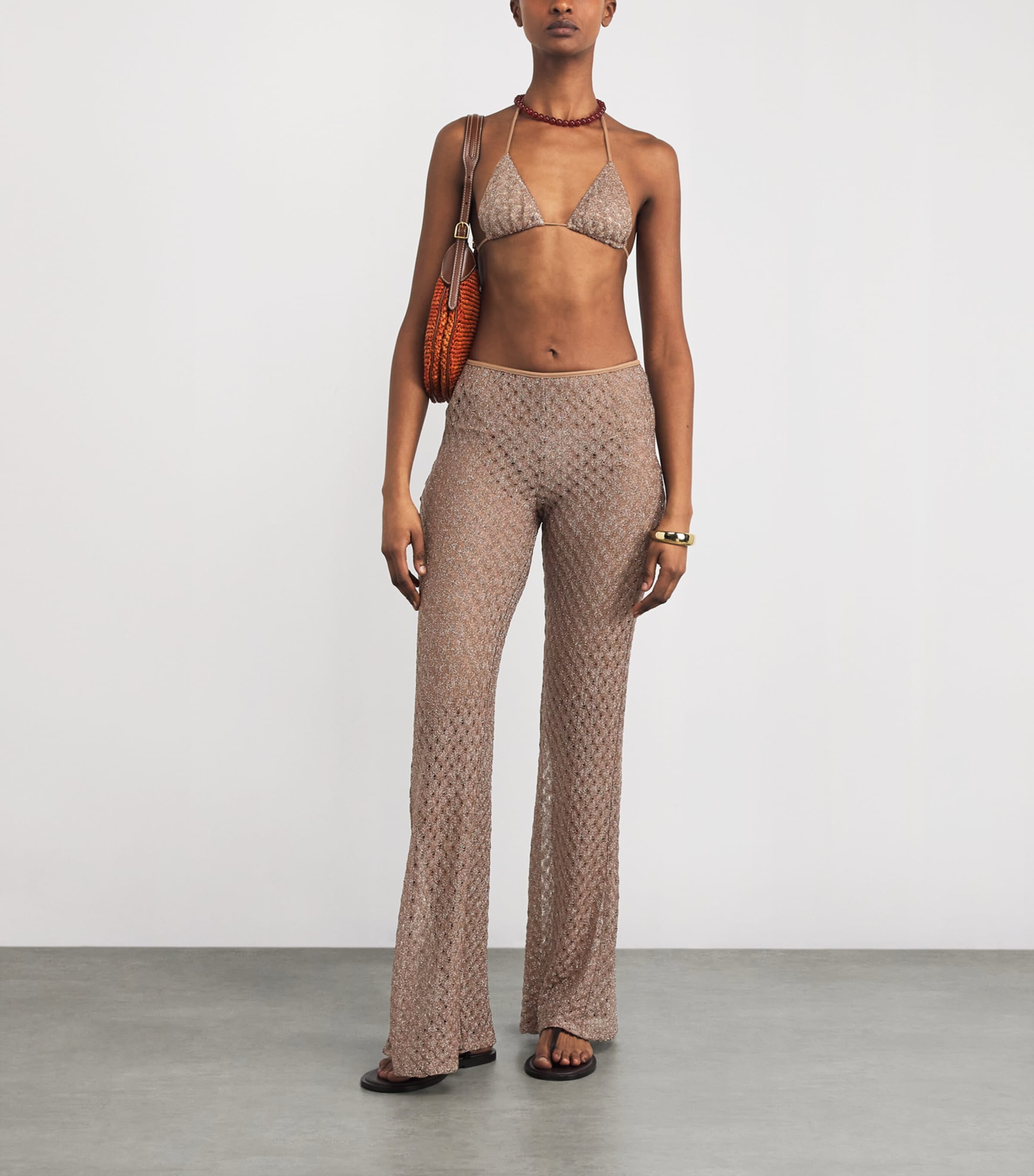 Crochet Spiderweb Bikini S80EE BROWN Image 4