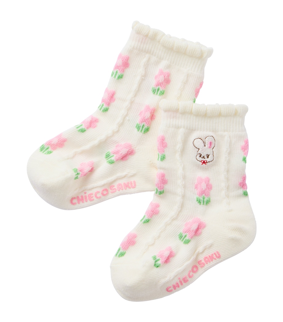 Miki House Floral Chieco Saku Frill Socks Image 1