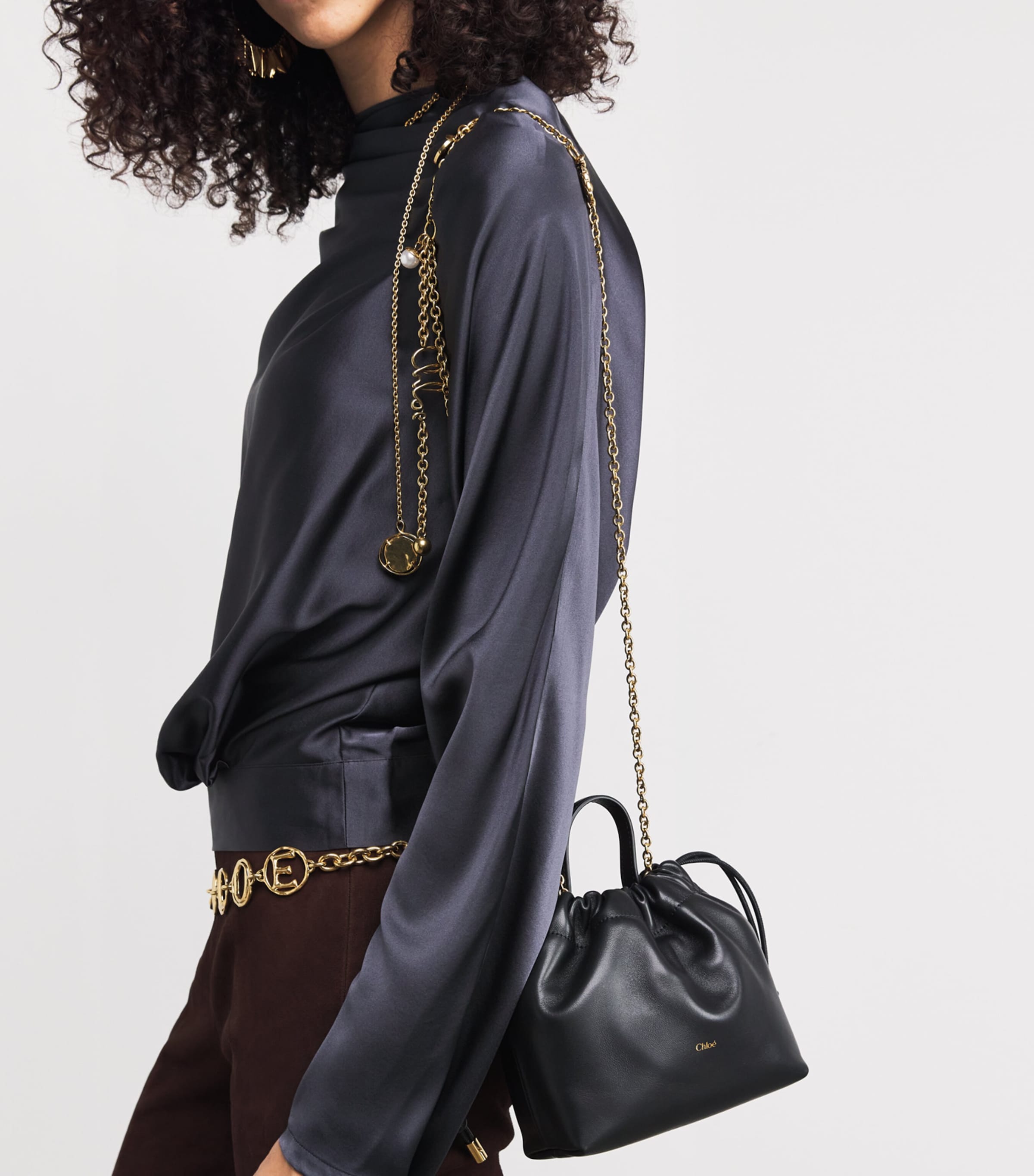 Mini Chloé Icons Shoulder Bag BLACK Image 2