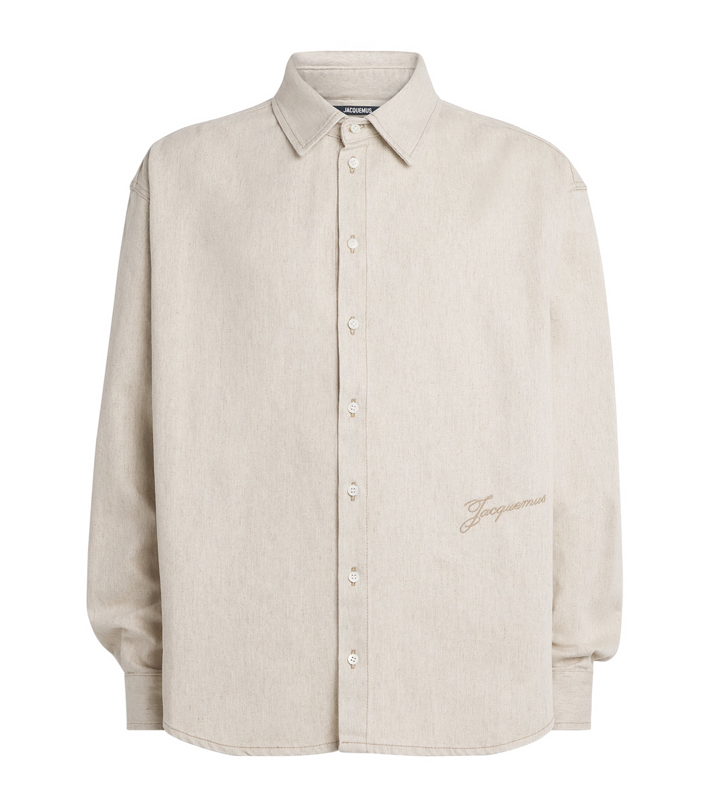 Jacquemus Denim Simon Shirt In Neutral