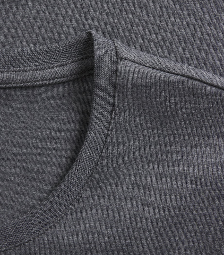 Falke Mens Stretch-Cotton Daily Comfort T-Shirts (Pack of 2) Dark Grey Image 5