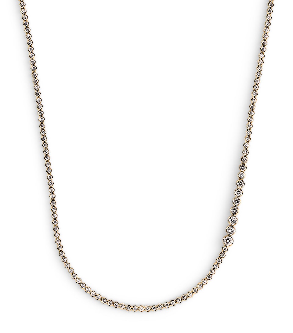 Sophie Bille Brahe Yellow Gold and Diamond Nuage de Tennis Necklace Yellow Gold