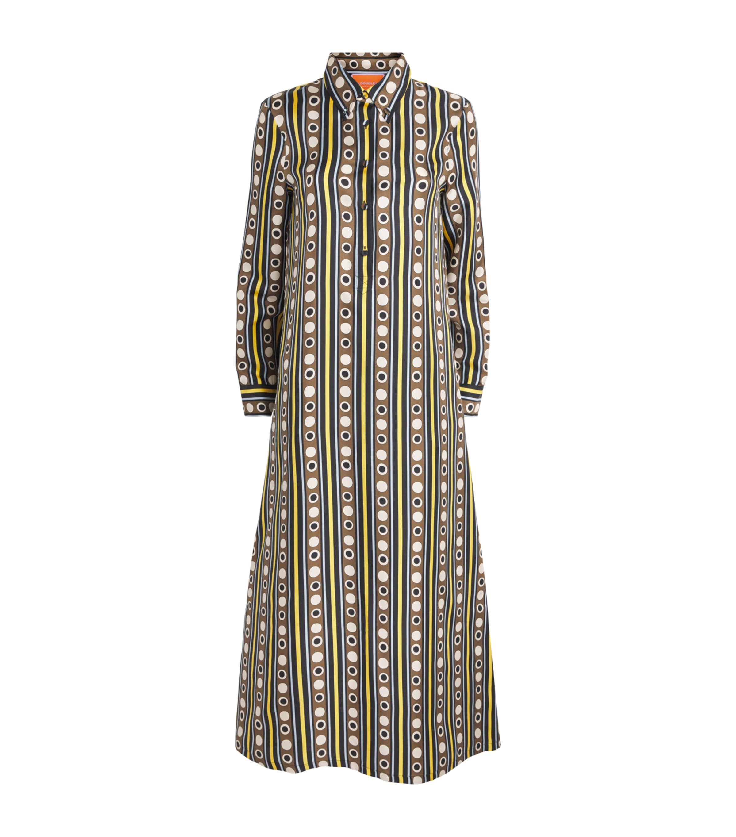 La Doublej Womens Silk Printed Maxi Shirt Dress Sanctuary Image 1