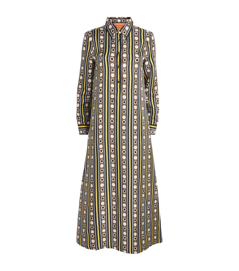 La Doublej Womens Silk Printed Maxi Shirt Dress Sanctuary Image 1