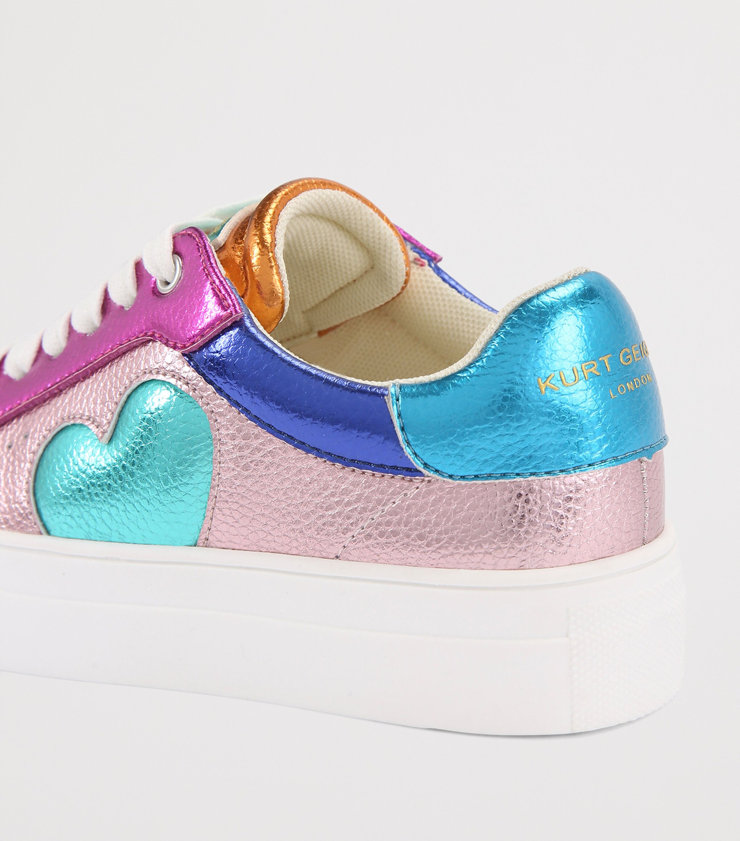 Kurt Geiger London Leather Mini Lana Heart Sneakers Mult/other Image 2