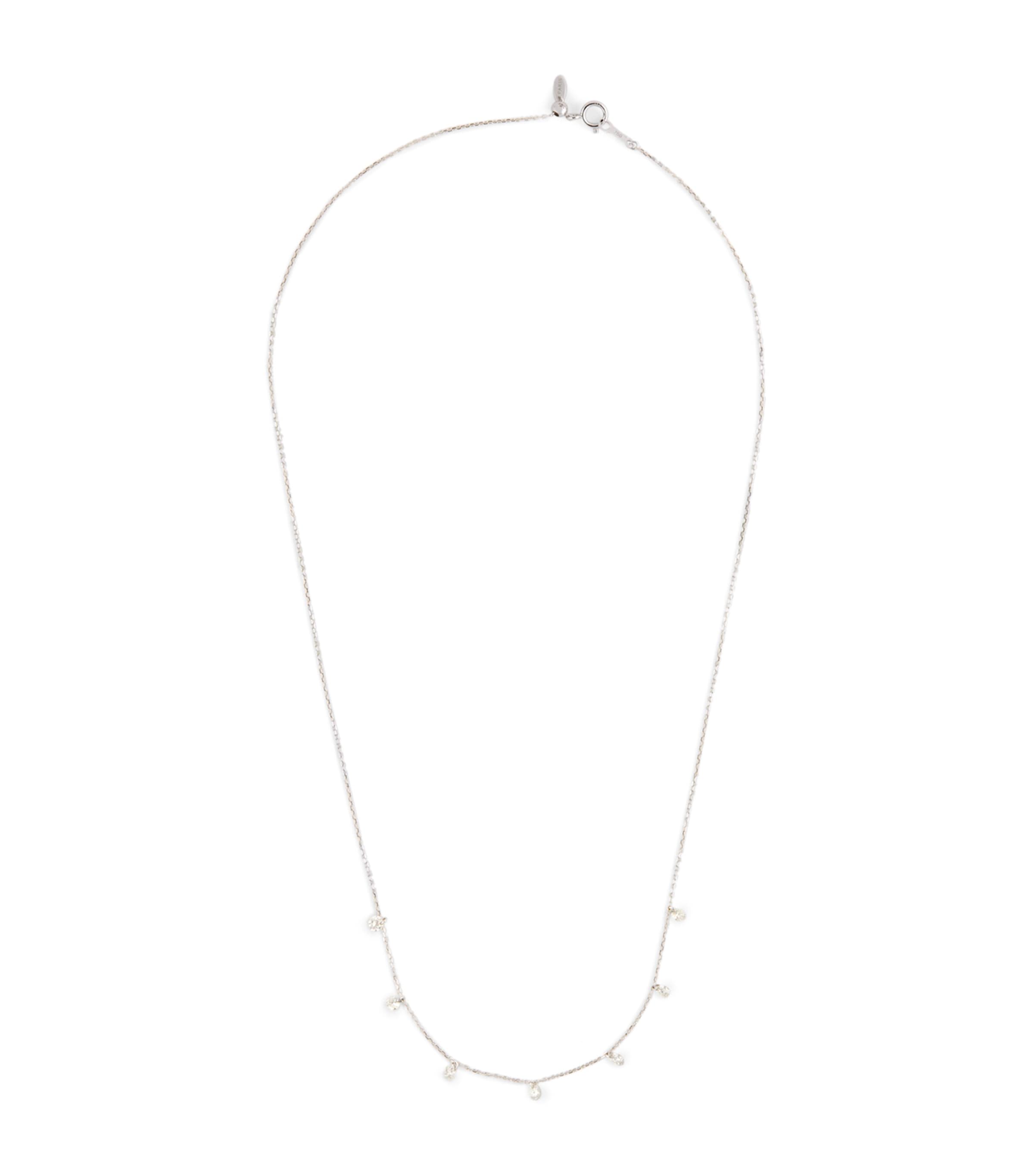 Persée White Gold And Diamond 7-stone Danaé Necklace In White