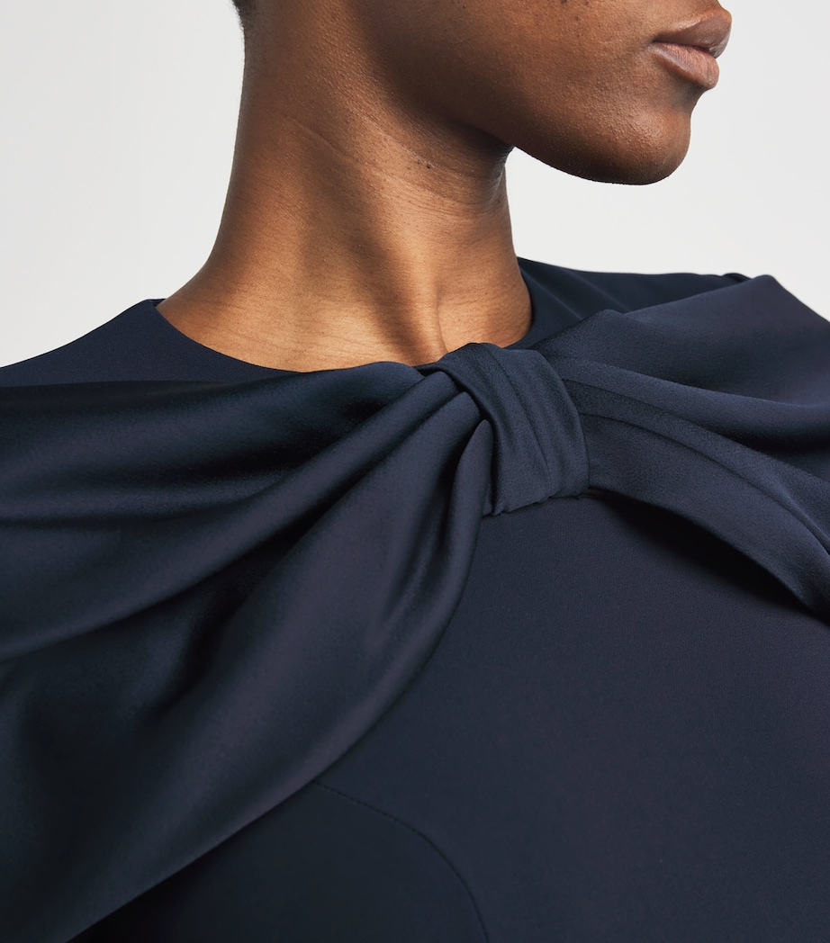 Satin Bow Penny Midi Dress 724 INK Image 6