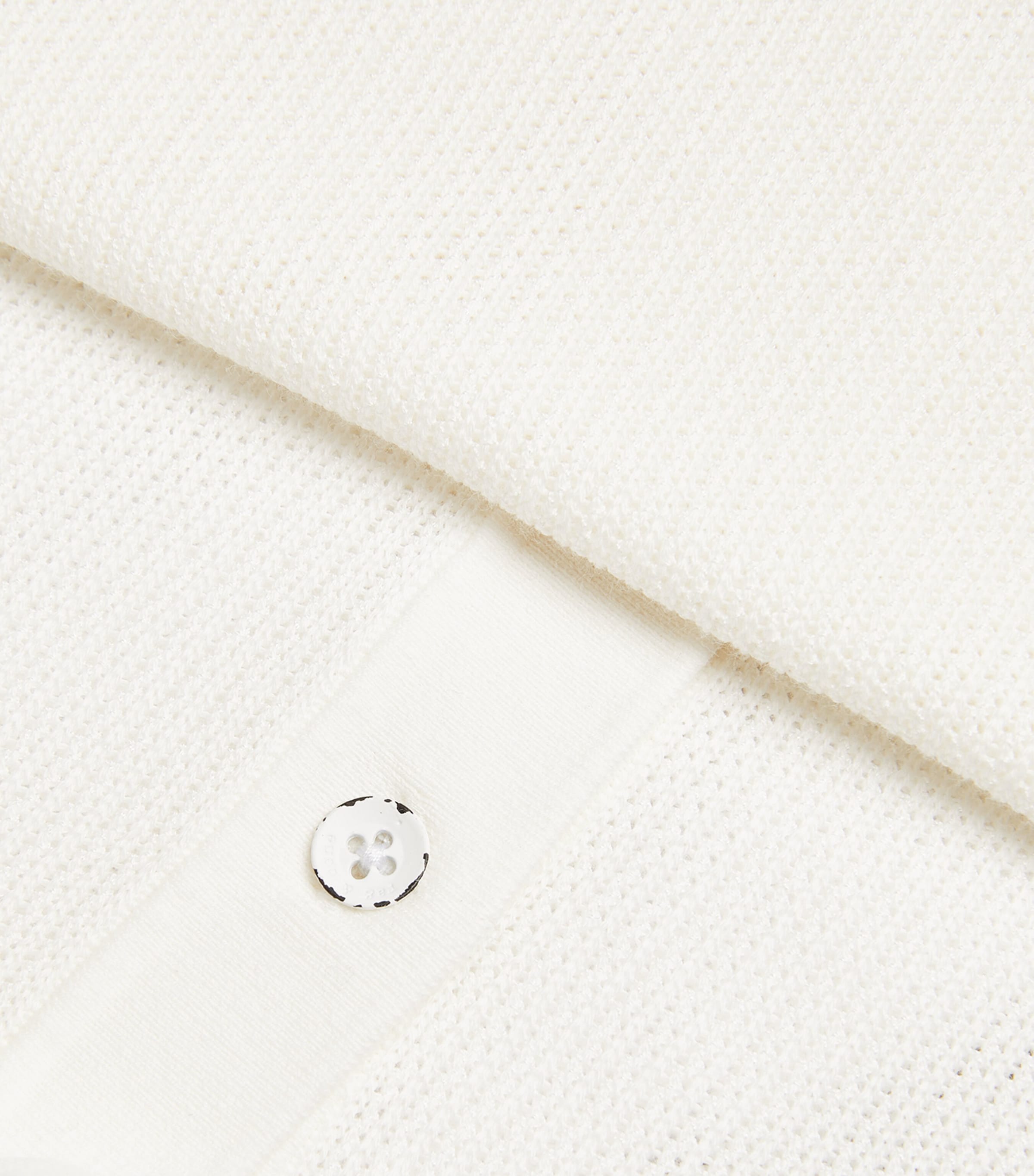 Mesh Harvey Polo Shirt IVORY Image 5