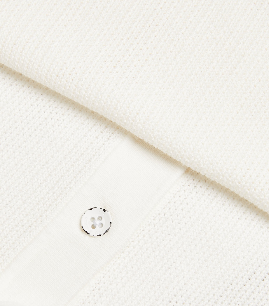 Mesh Harvey Polo Shirt IVORY Image 5