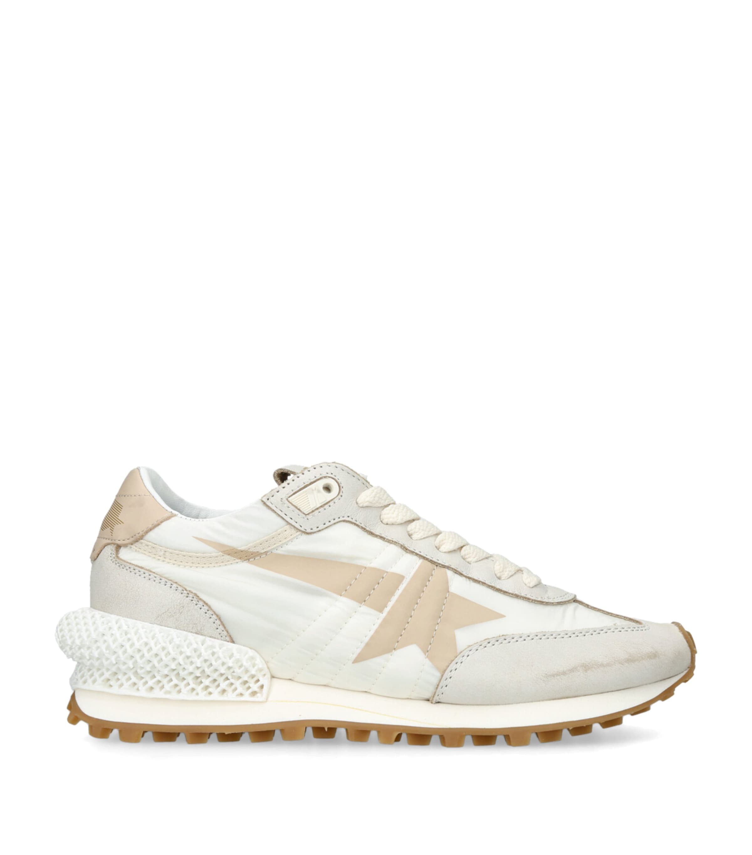 Golden Goose Running Marathon Nylon And Leather Upper Printed Star Leather Spur And Heel