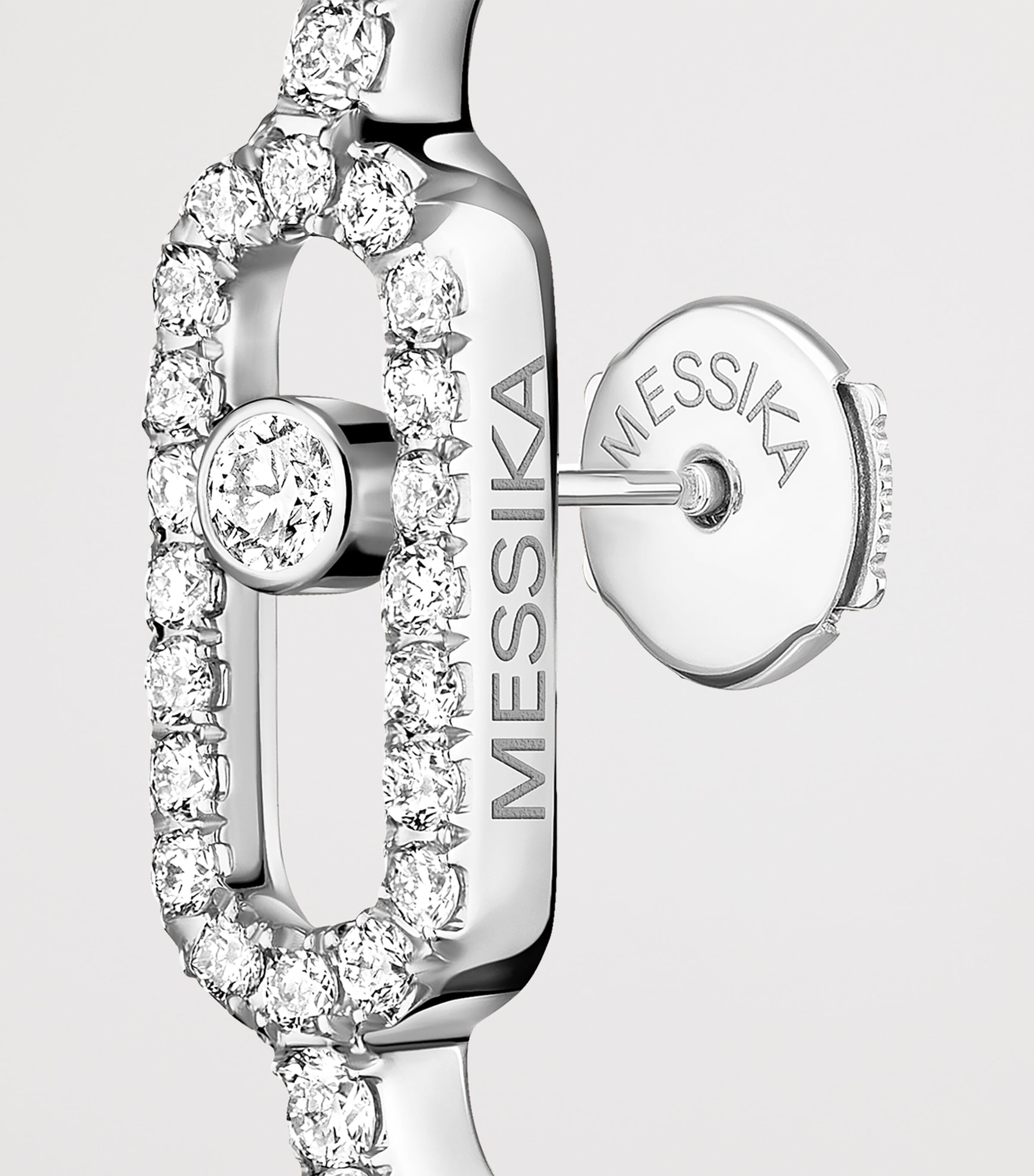 Messika Move Uno White Gold and Diamond Pavé Single Earring (0.19ct) White Gold Image 3