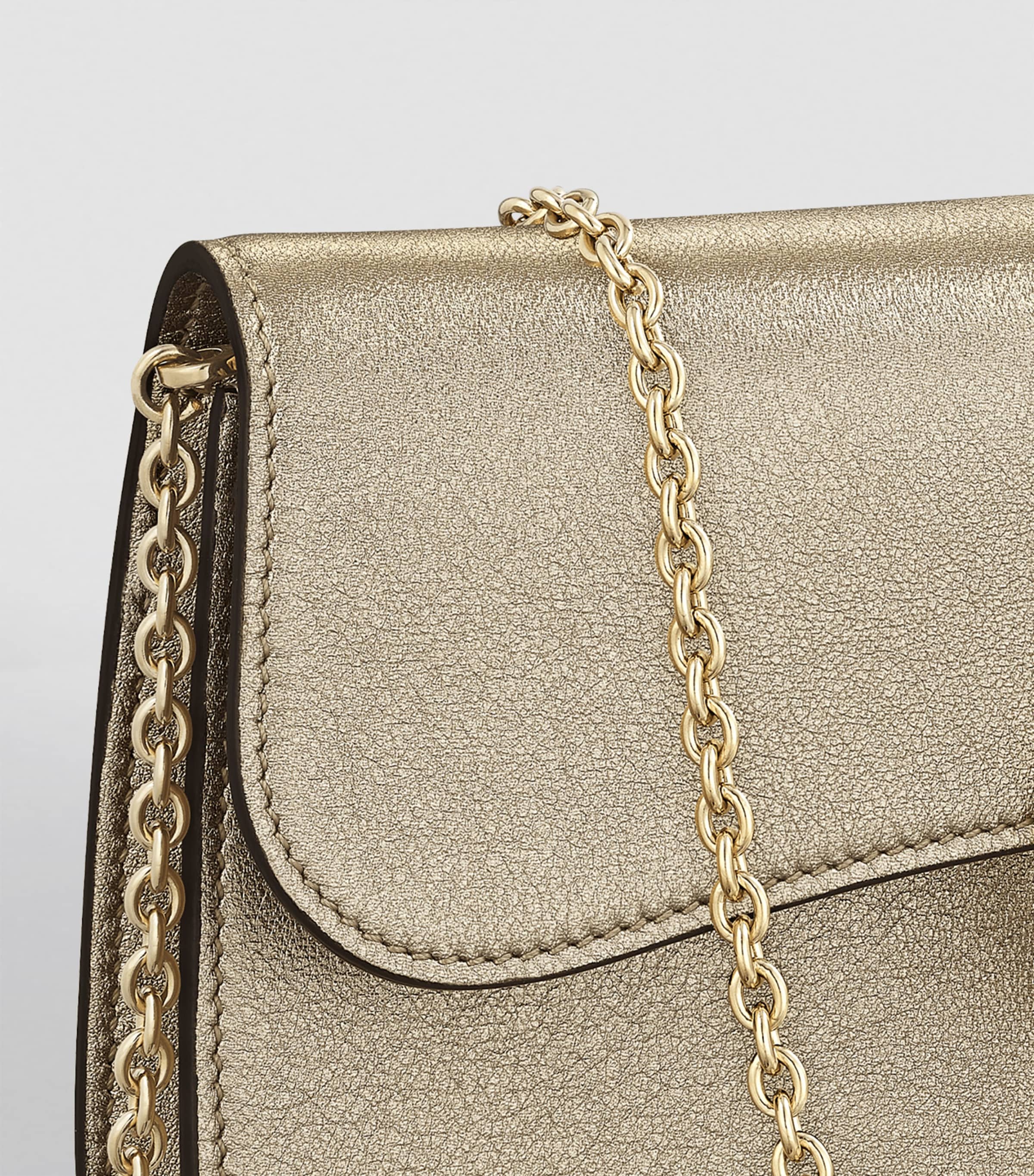 Cartier Mini Metallic Leather Panthère de Cartier Cross-Body Bag Gold Image 4