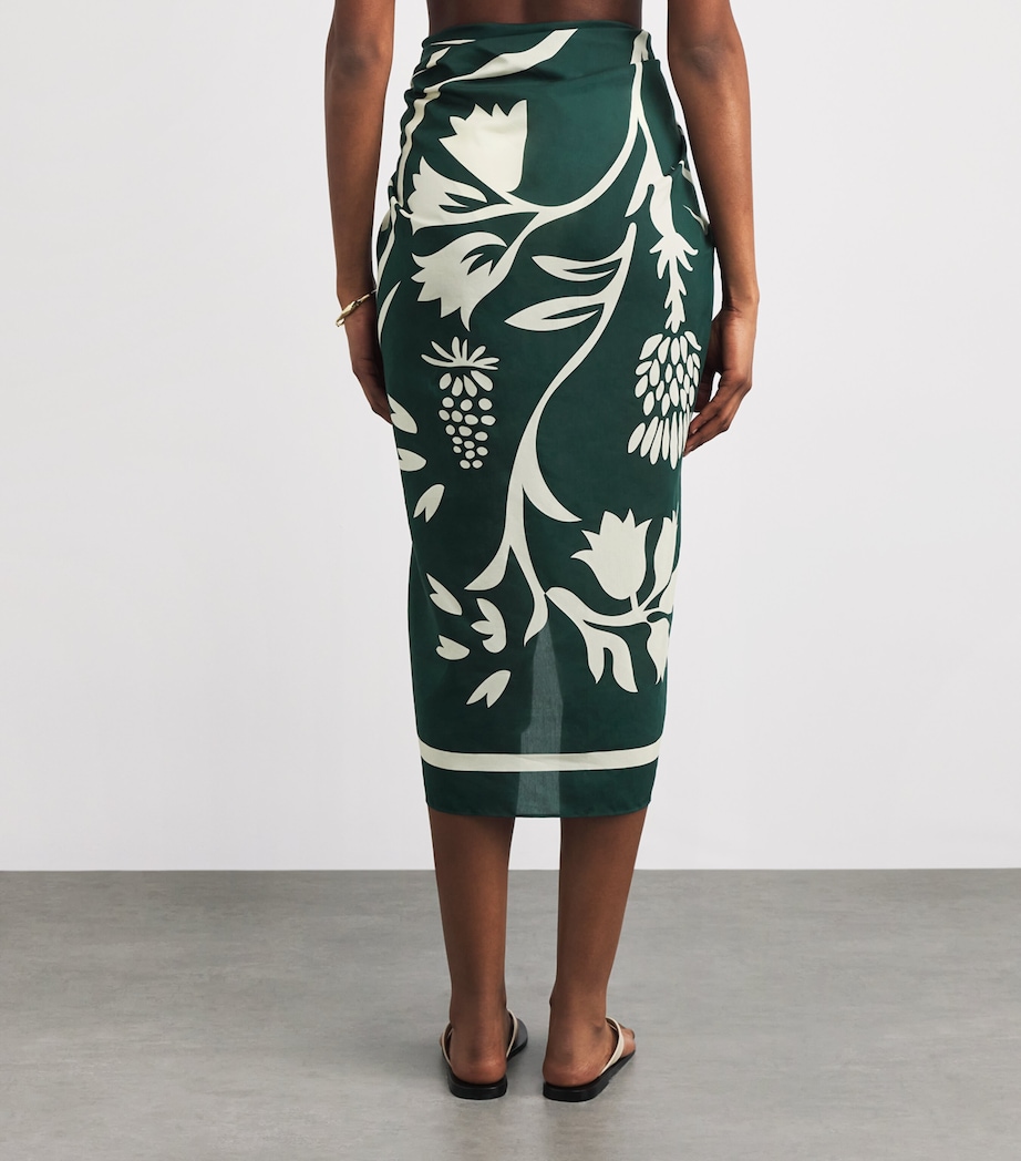 Eres Womens Silk-Cotton Mandapa Sarong Scarabee/pan Image 5