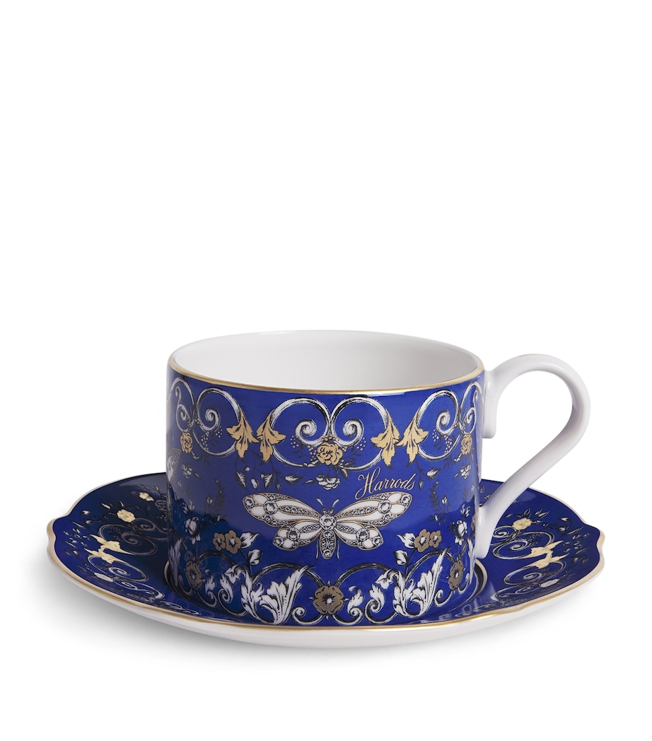 Harrods Bone China Teacup and Saucer Image 1