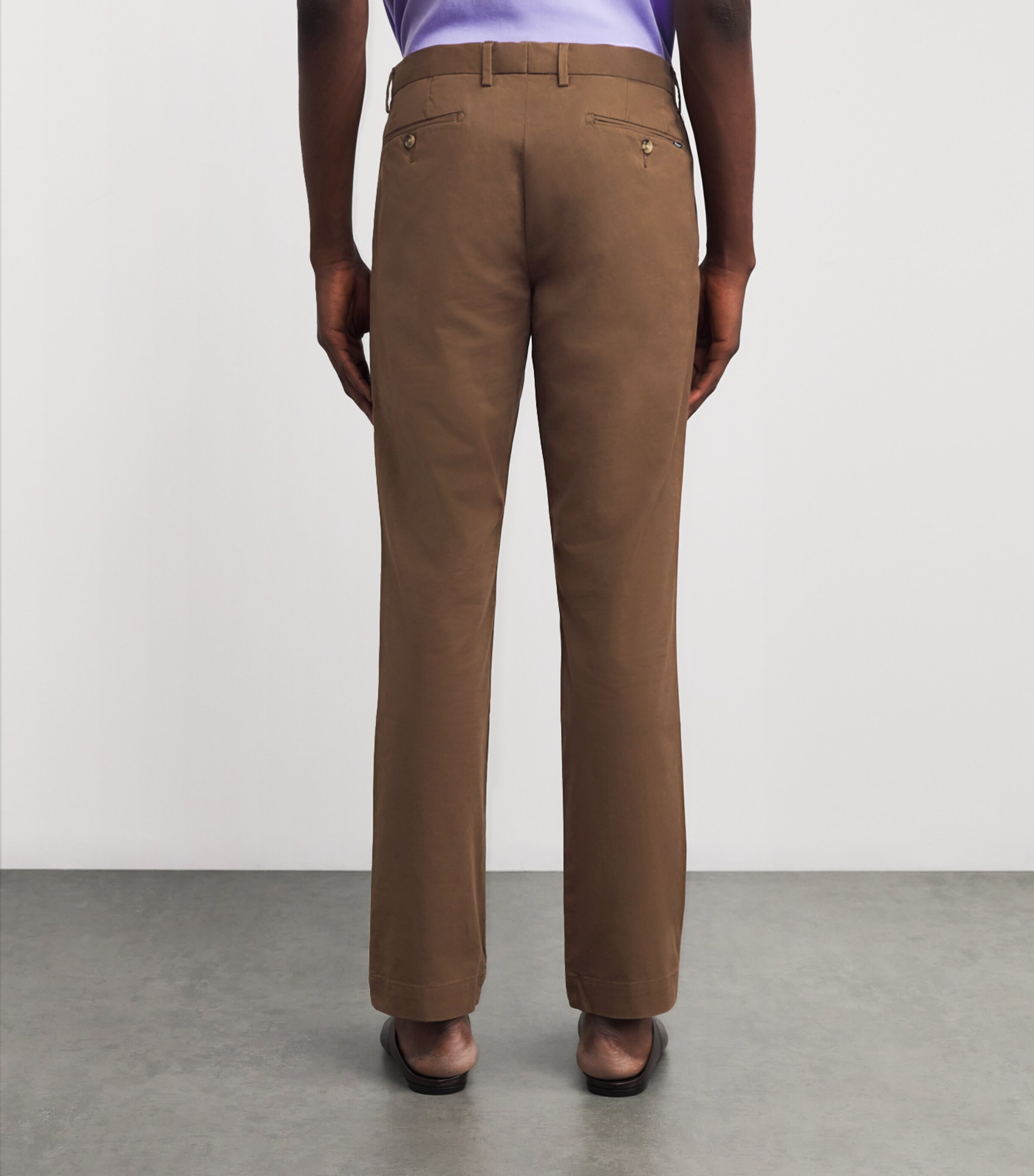 Polo Ralph Lauren Mens Stretch-Cotton Slim Chinos Brown Image 4