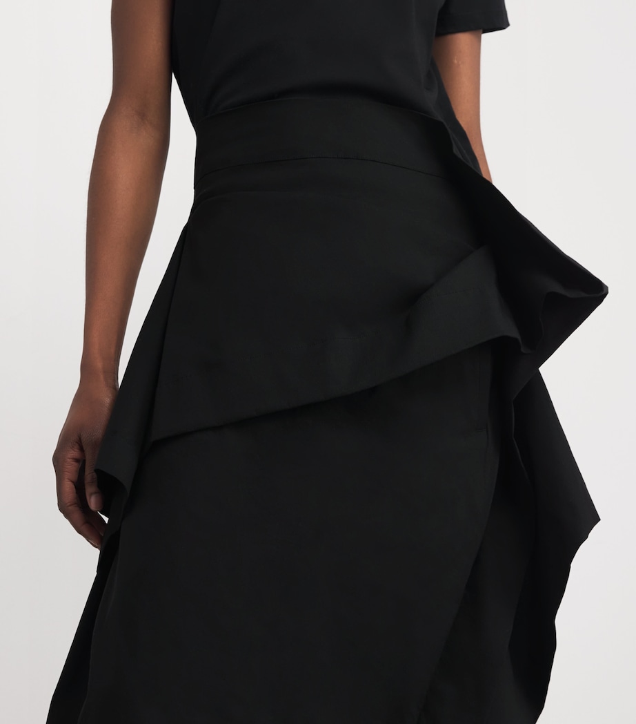 Collapsing Sculpture Maxi Skirt BLACK Image 6