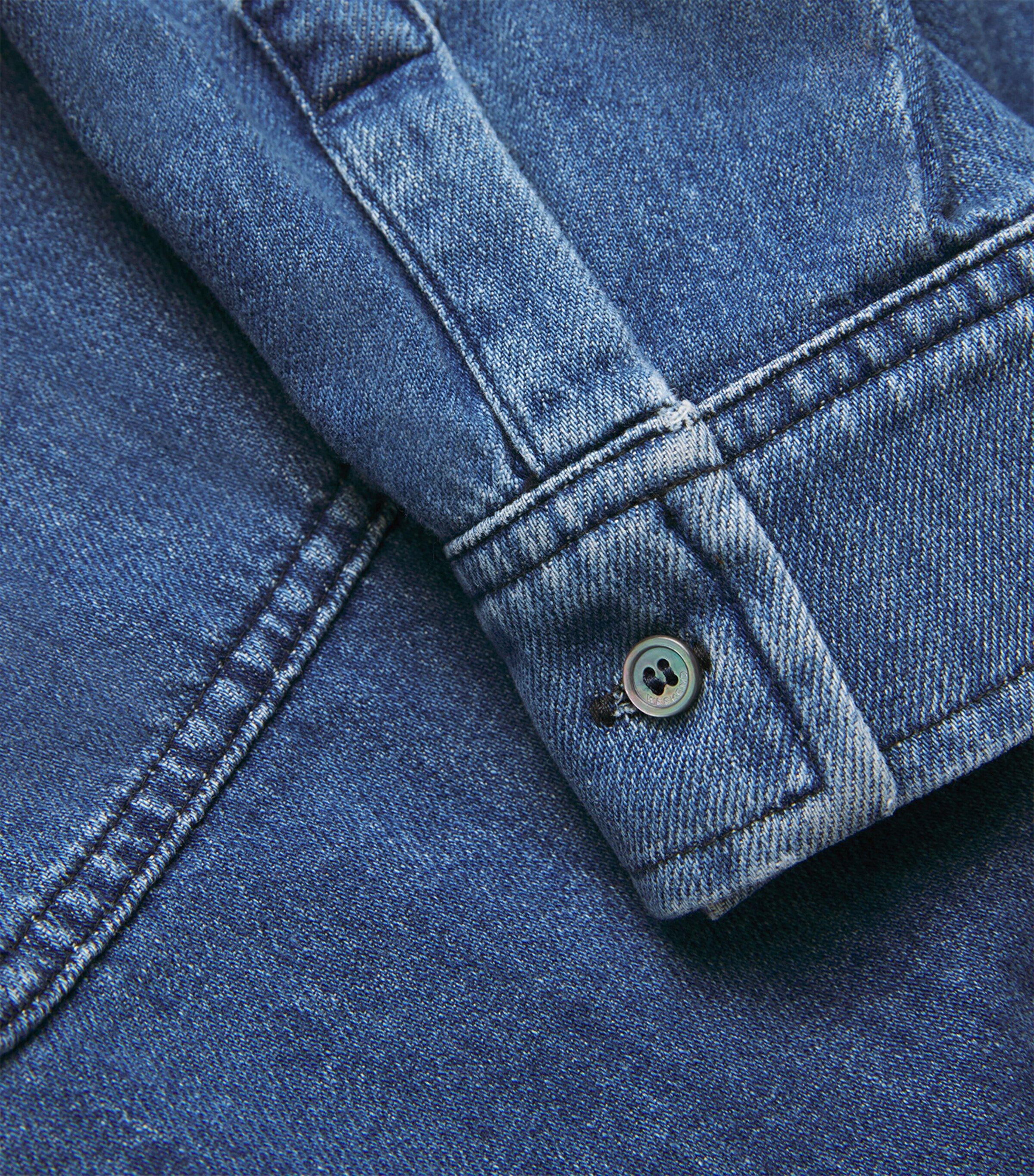 Denim Cropped Shirt NAVY Image 5