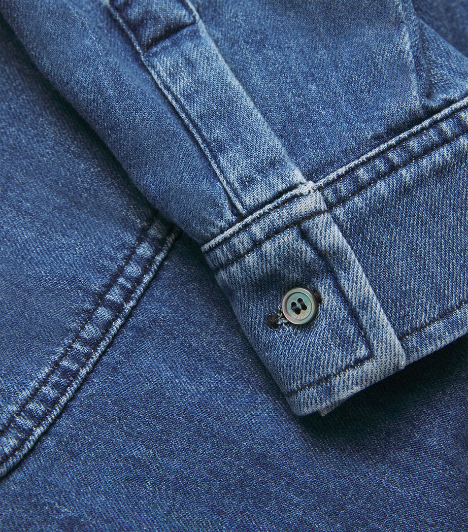 Denim Cropped Shirt NAVY Image 5