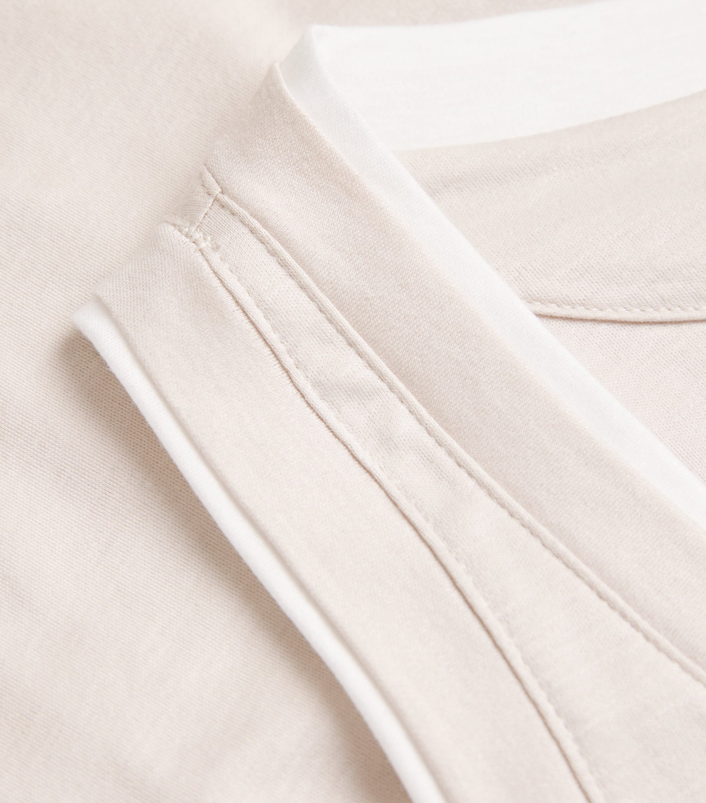 Eleventy Womens Cotton Tank Top Sabbia E Bianco Image 5