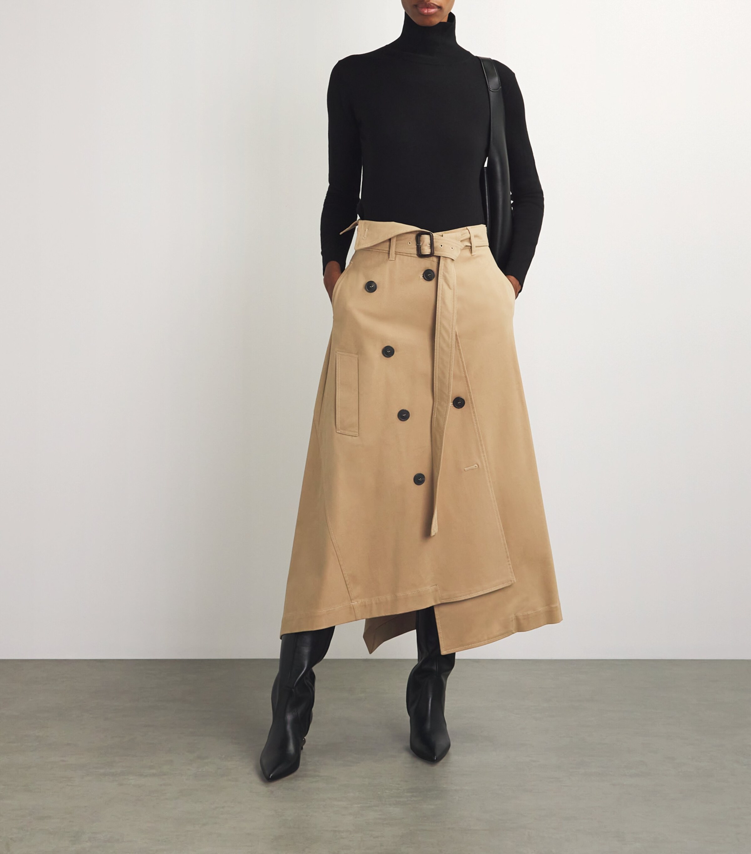 【関税＆送料込み】Max Mara Beige And Midi Skirt Weekend Max Mara Asymmetric Trench Midi Skirt | Harrods UK