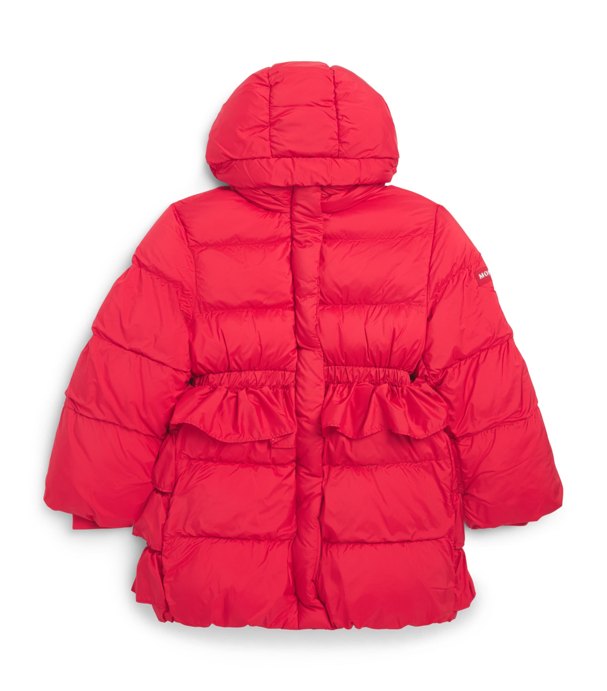 Monnalisa Ruffle Puffer Jacket (6 Months-6 Years) Rubino Image 1