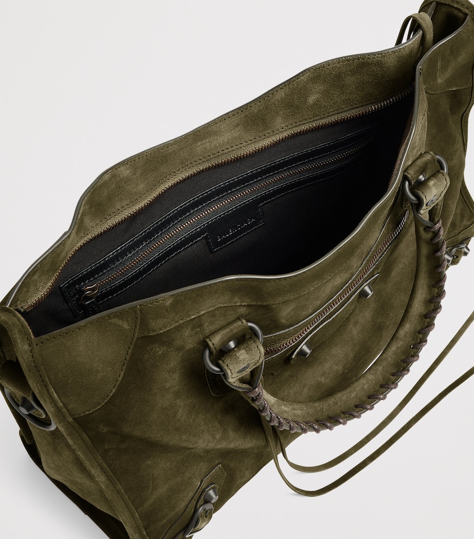 Small Suede Le City Top-Handle Bag 3503 Image 4