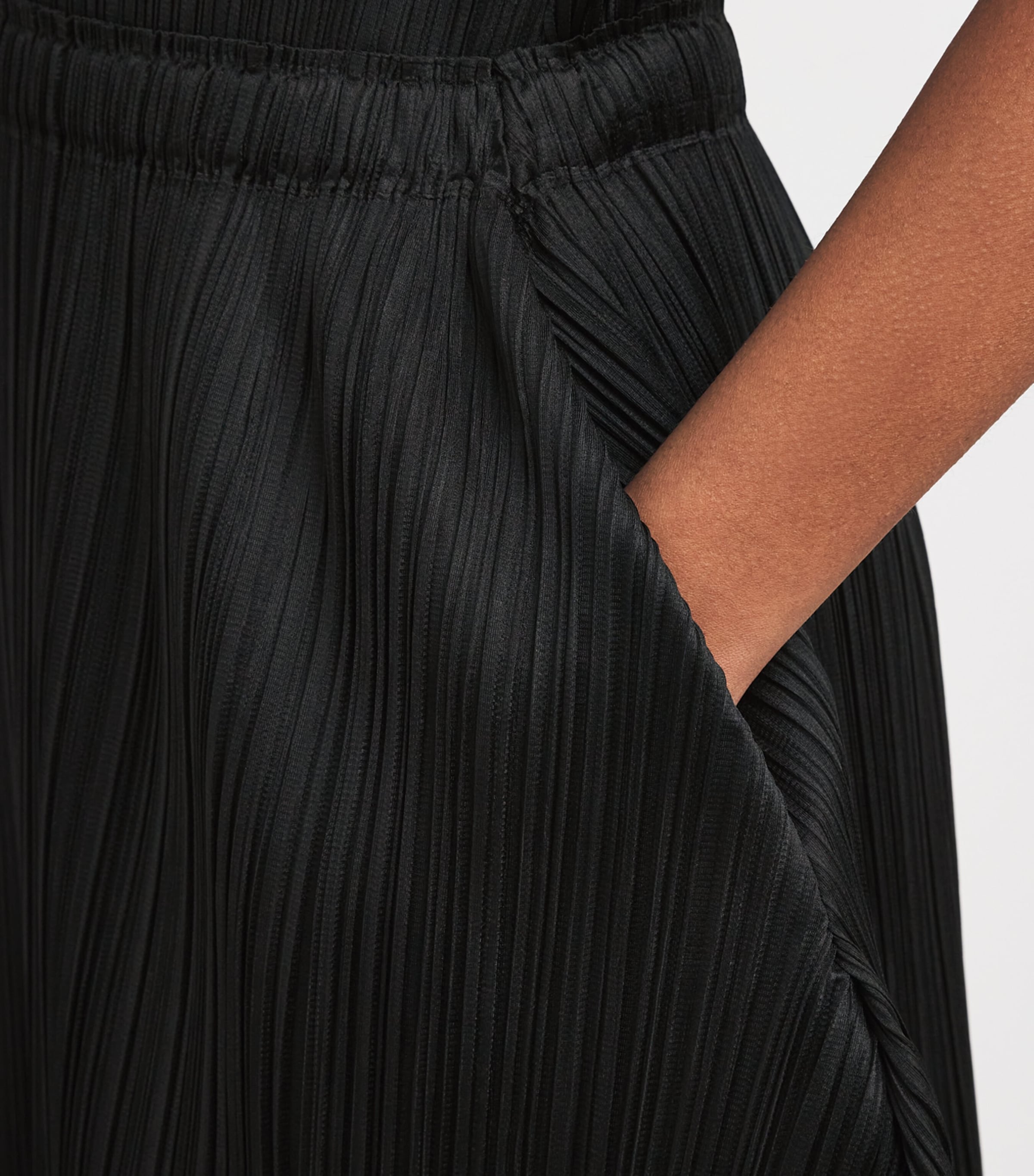 Pleats Please Issey Miyake Black Lamp Shade Midi Skirt | Harrods AE