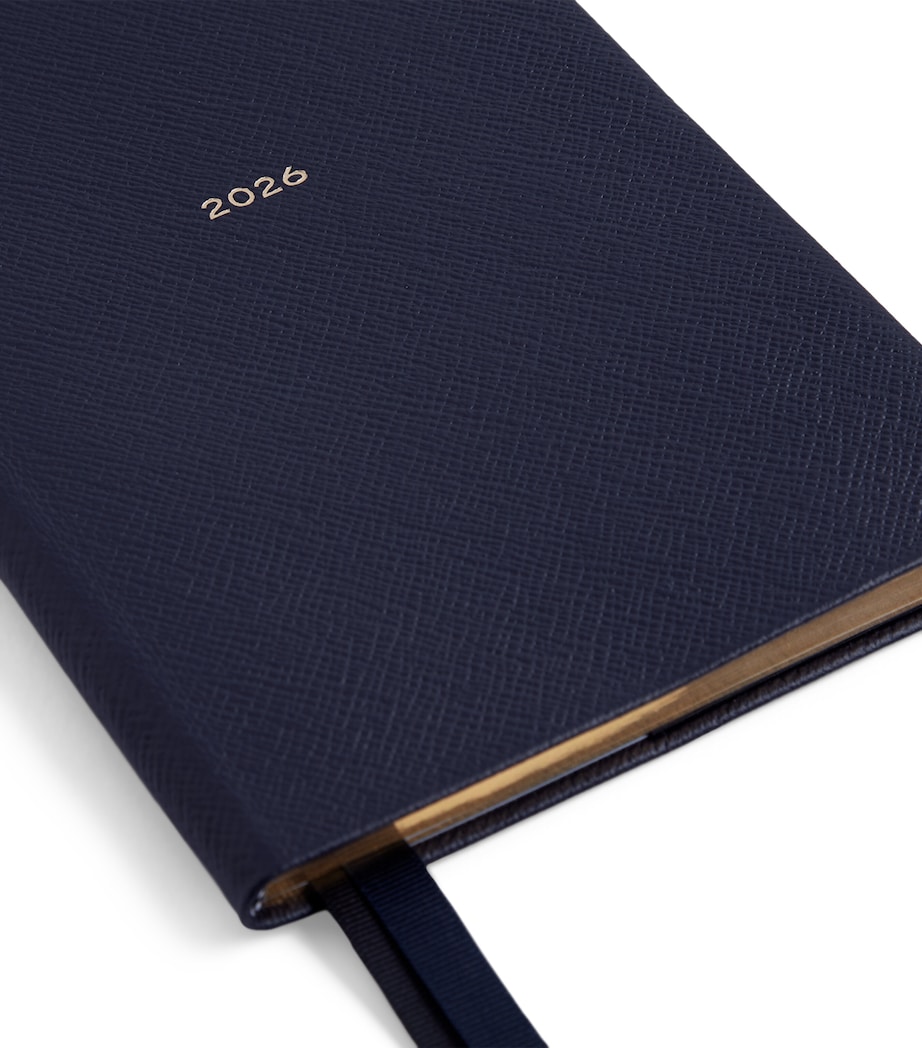 Leather Soho A5 2026 Diary NAVY Image 5