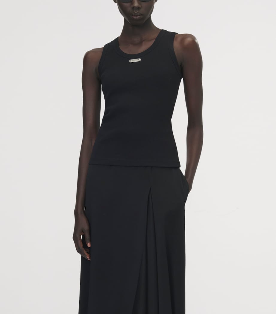 McQueen Womens Cotton Plaque Tank Top Image 5