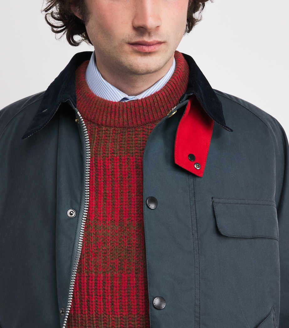 x Paul Smith Wool Saddle Sweater ROSETTE RED Image 6