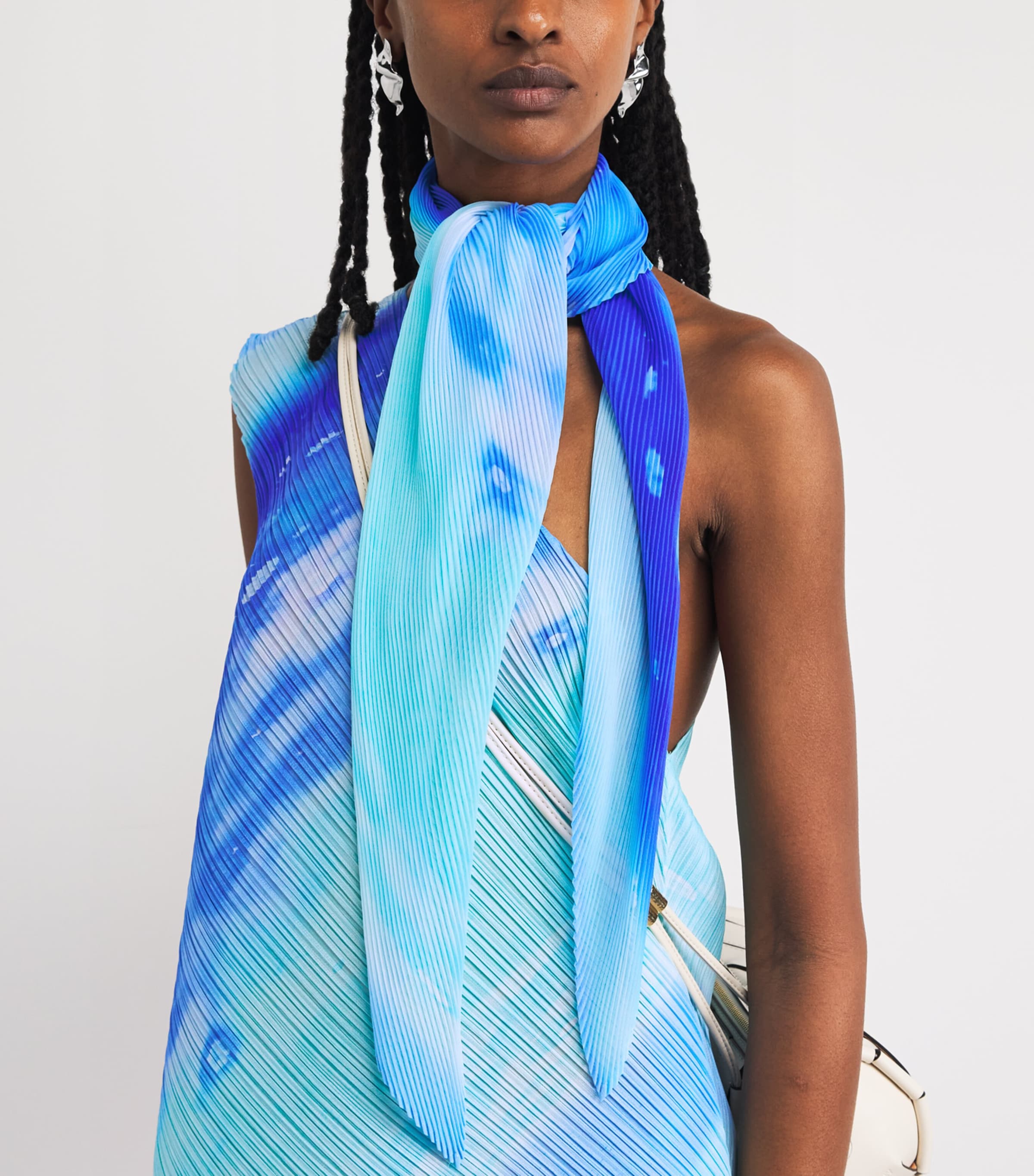 Pleats Please Issey Miyake Sea Bubble Scarf Blue Image 3