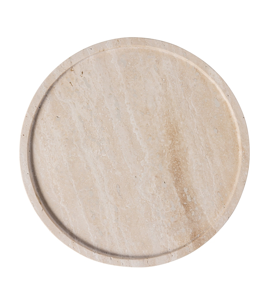 Earthenware Manufacture Travertine Serving Platter (24.5cm) BEIGE Image 1