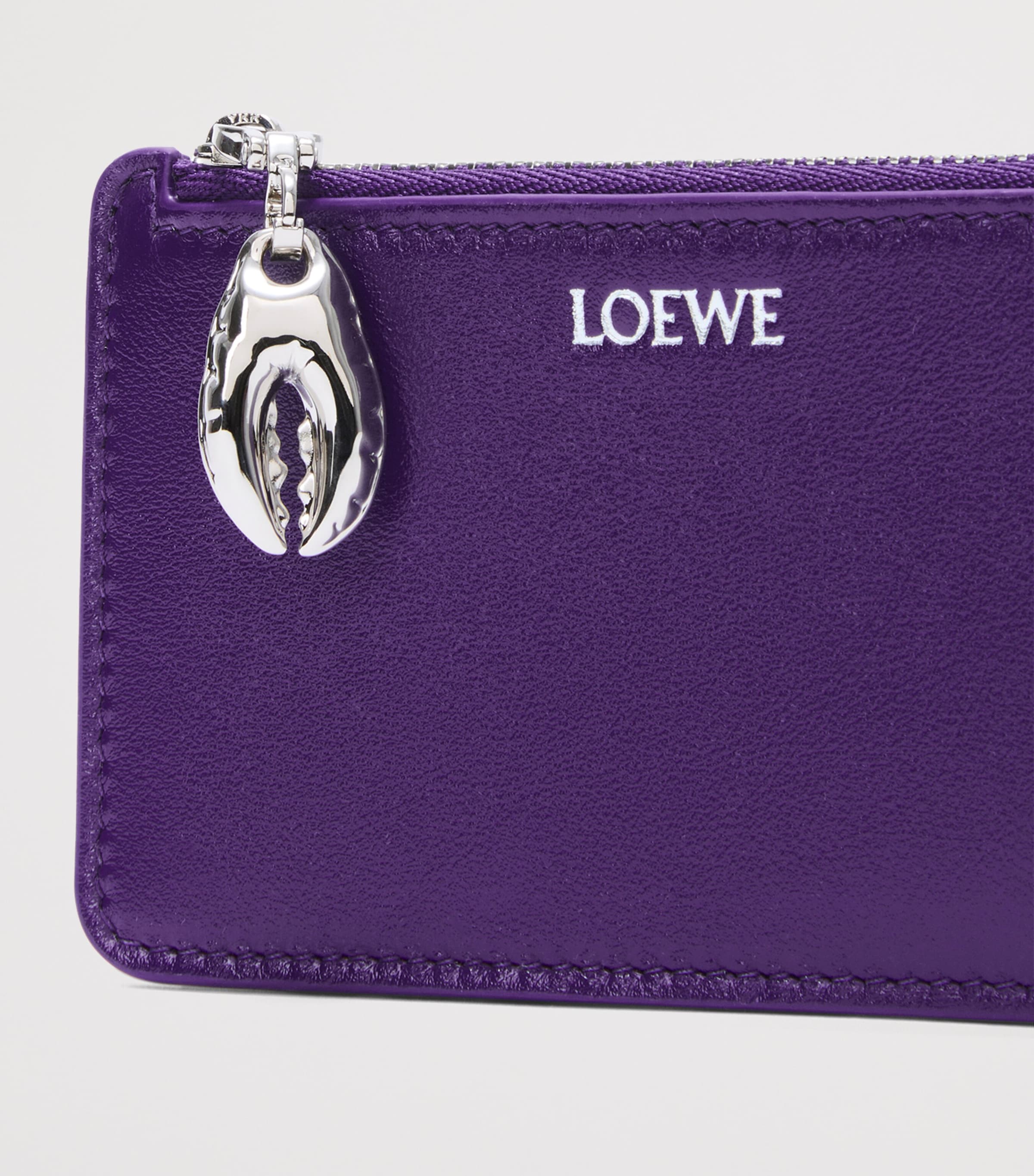 LOEWE x Cosima Von Bonin Lambskin Claw Card Holder Deep Purple Image 4
