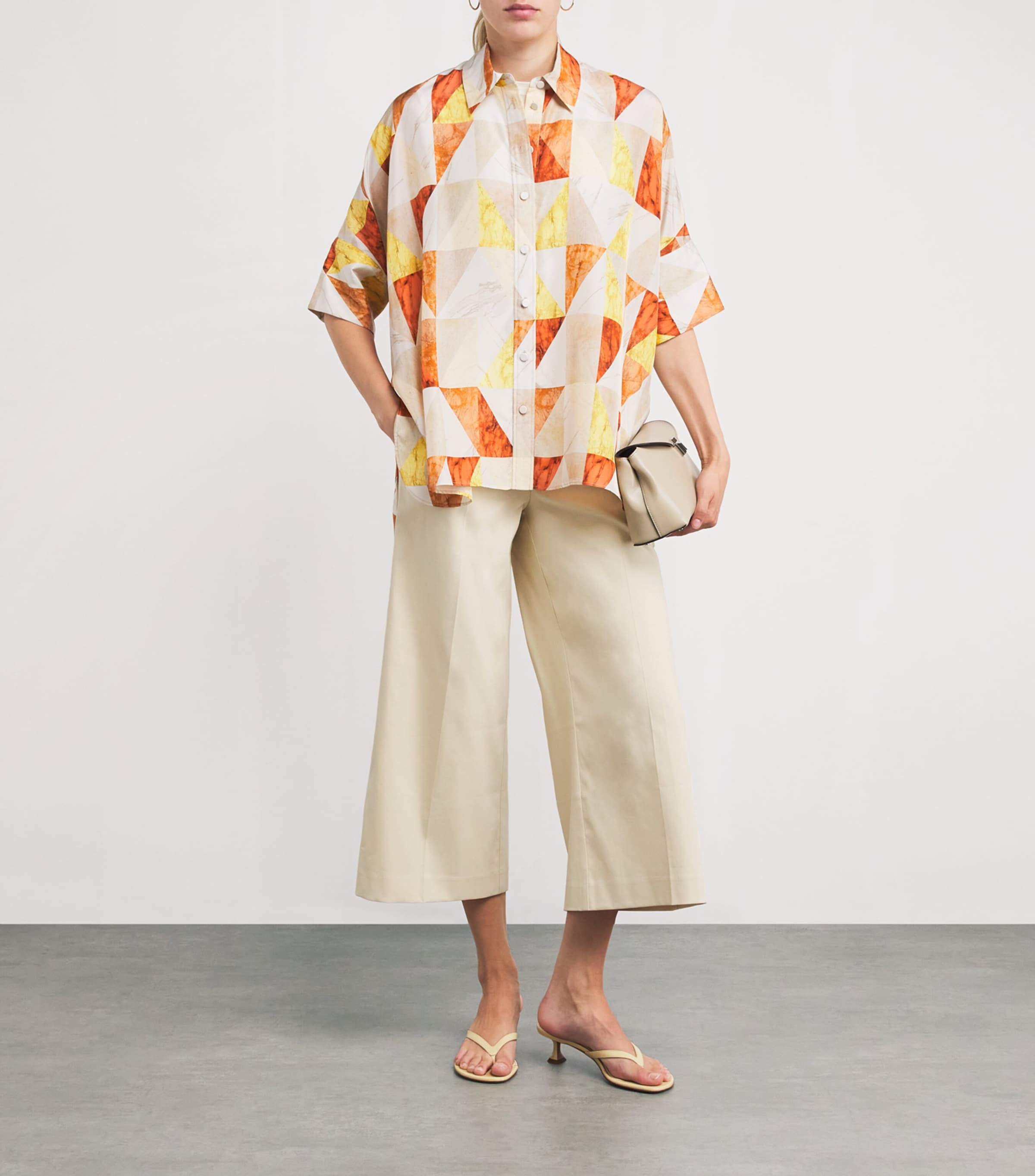 Stretch-Cotton Temple Trousers SEASHELL Image 2