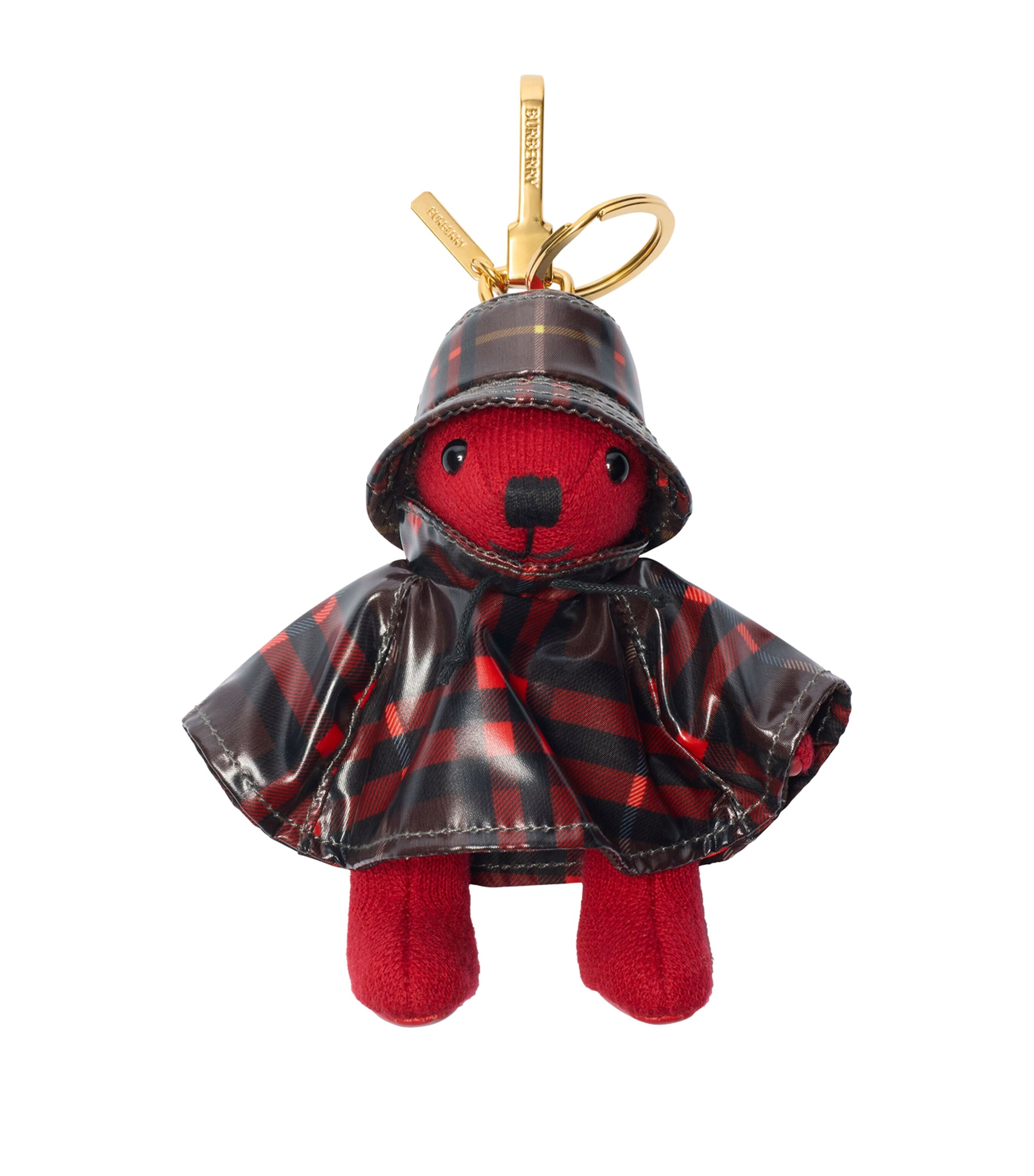 Burberry Wool-cashmere Thomas Bear Keyring In Red