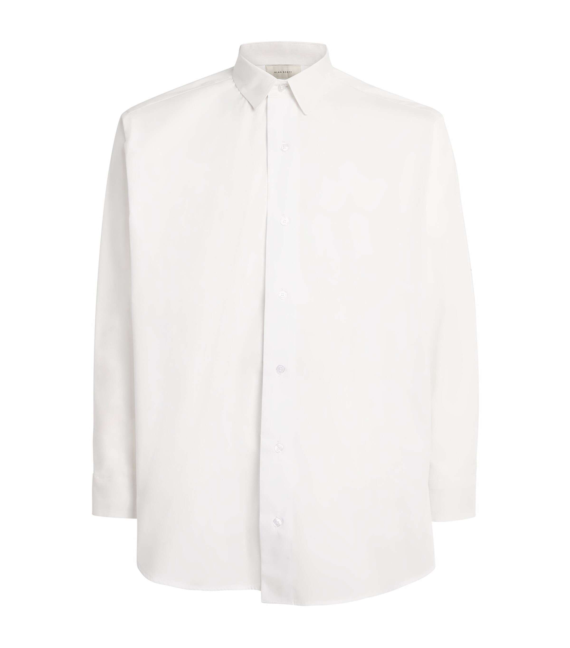 Alan Scott Mens Cotton Jesse Button Shirt White Image 1