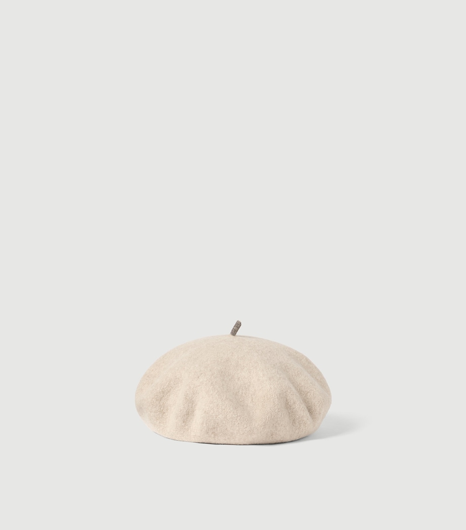 Brunello Cucinelli Wool Beret White Image 3