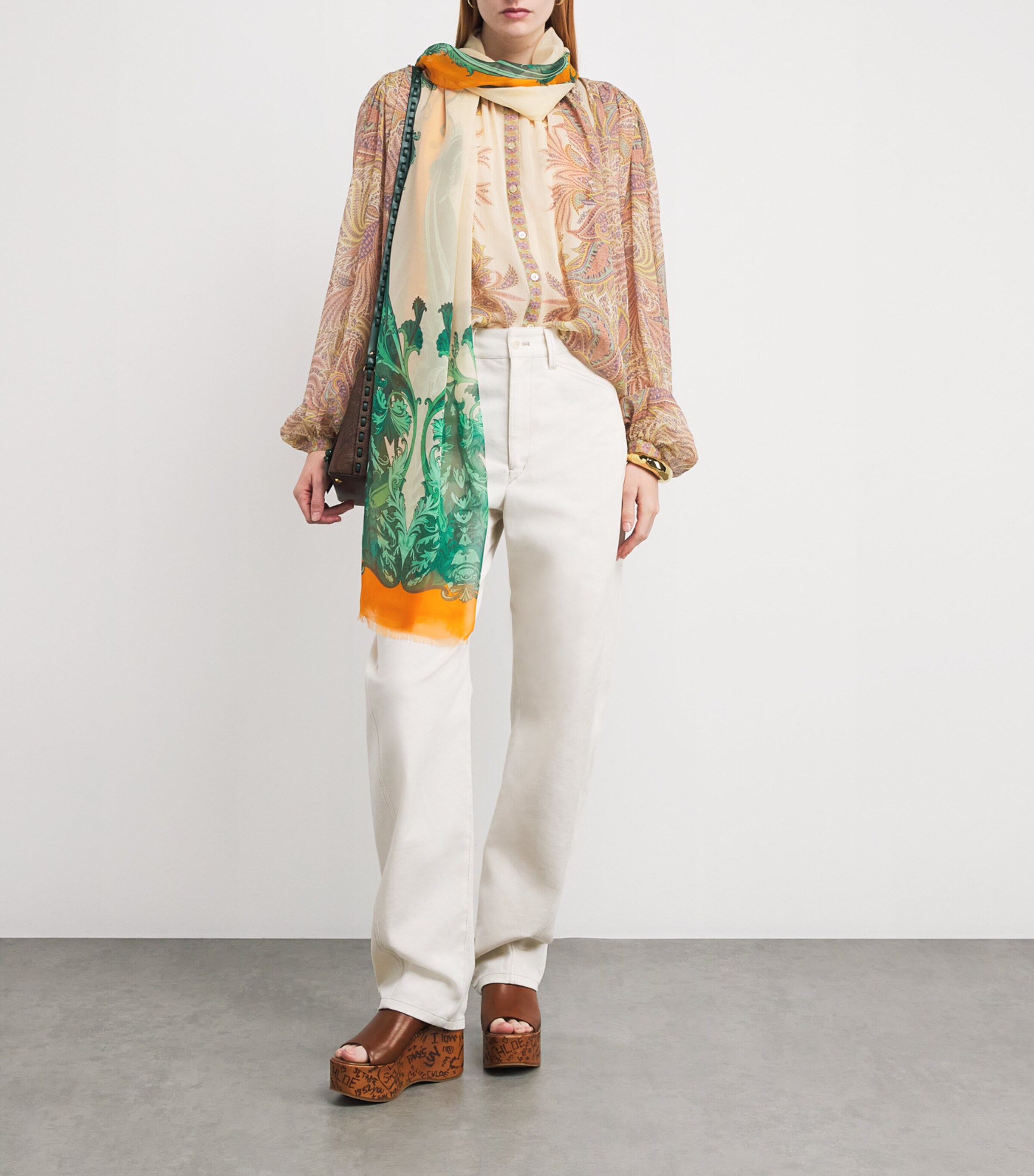 Silk Printed Scarf X0806 Image 4