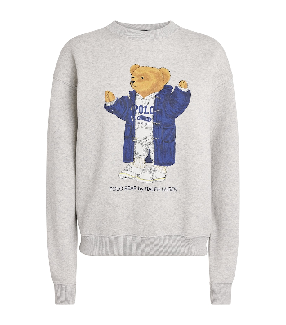 Cotton-Blend Polo Bear Sweatshirt LIGHT SMOKE HEATHER Image 1